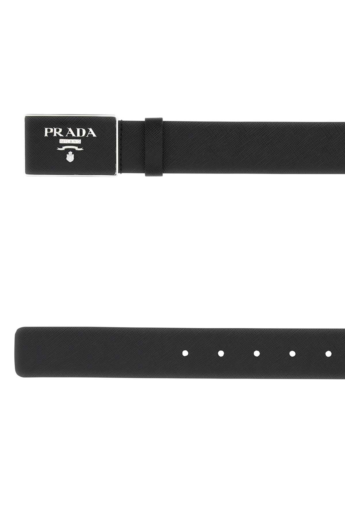 PRADA Leather Belt for Men - 3.5 cm Width