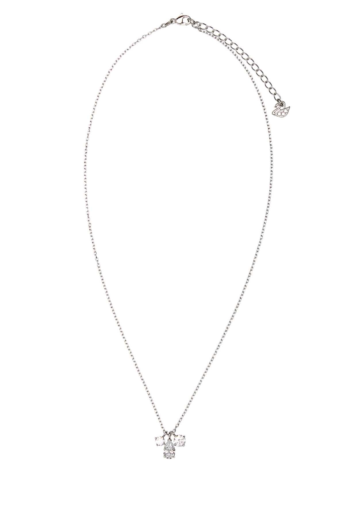 SWAROVSKI Mini Silver Metal Necklace - Elegant Design