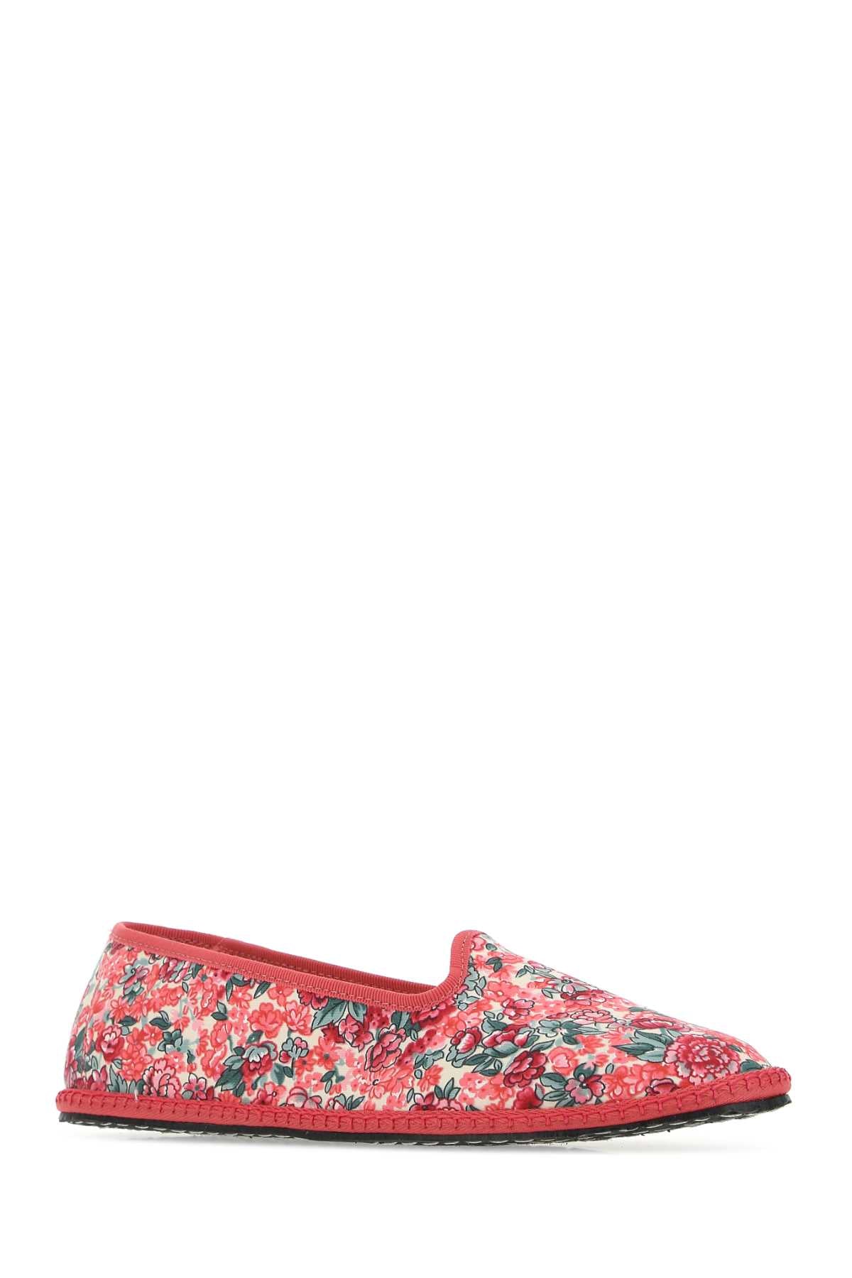 VIBI VENEZIA Floral Printed Canvas Ballerinas