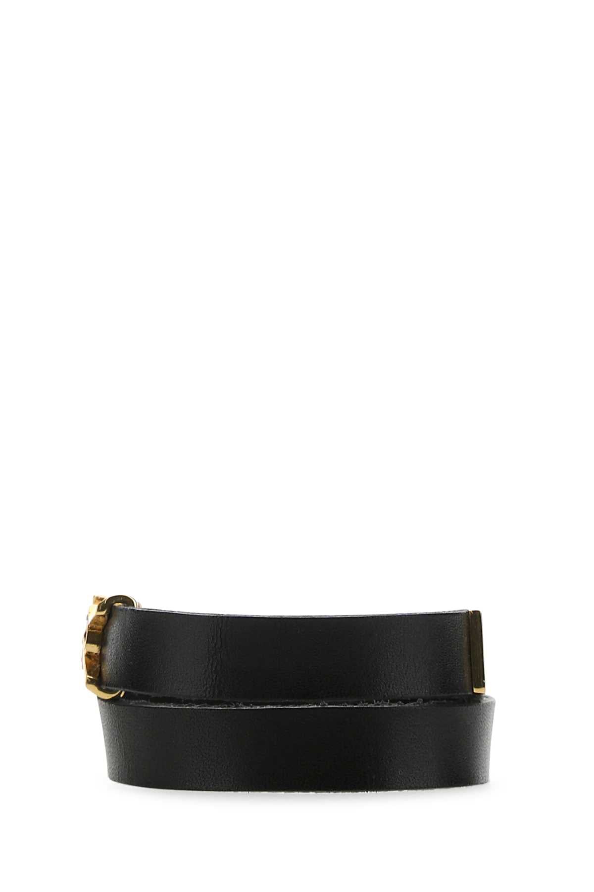 SAINT LAURENT Opyum Leather Bracelet - Max Circumference 32.5 cm