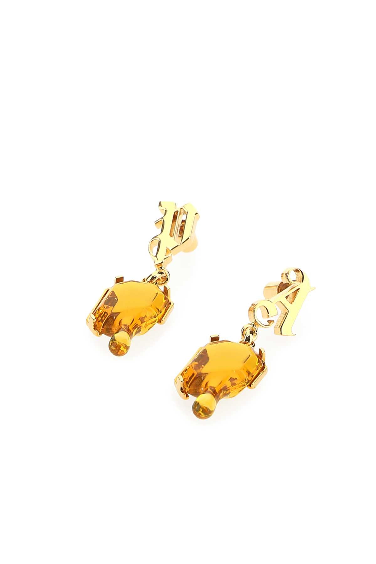 PALM ANGELS Mini Golden Metal Earrings