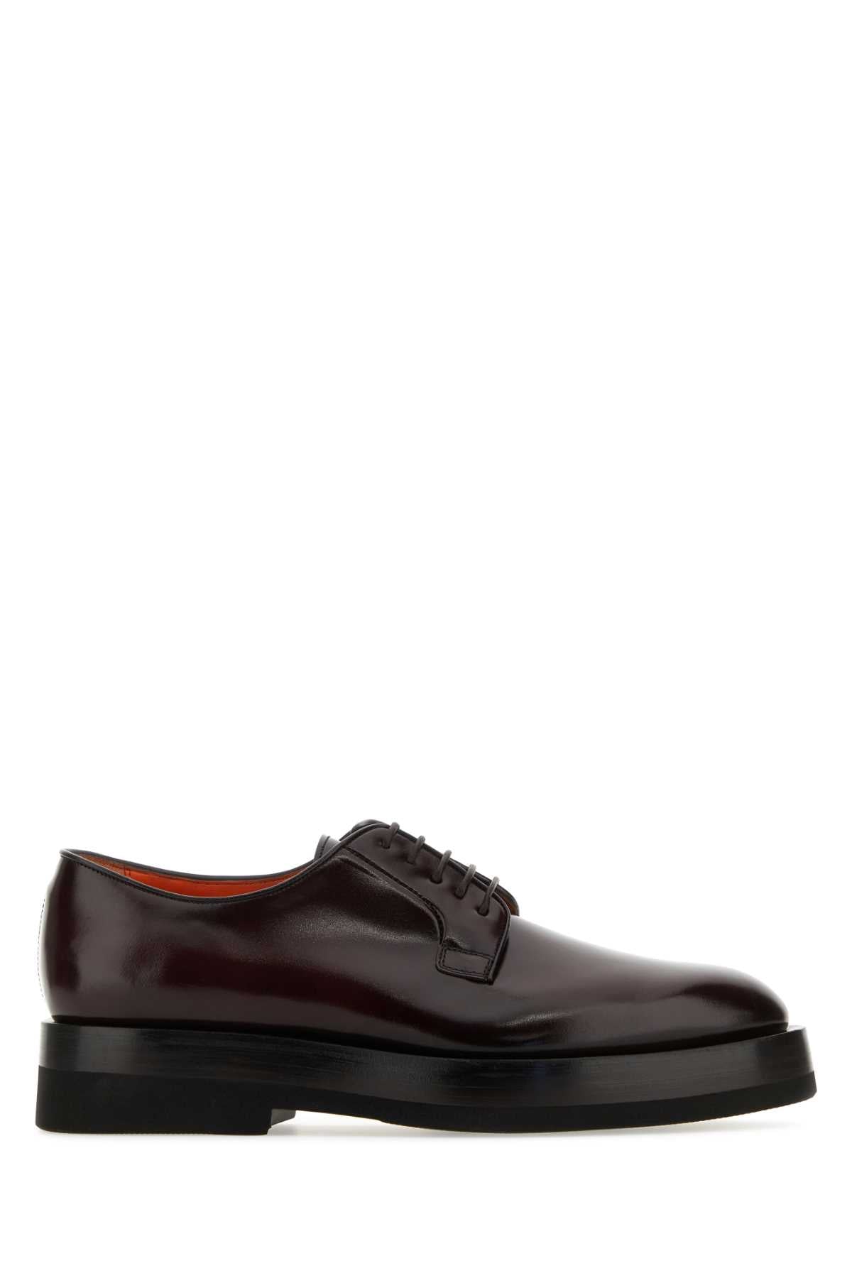 SANTONI Leather Lace-Up Shoes for Men