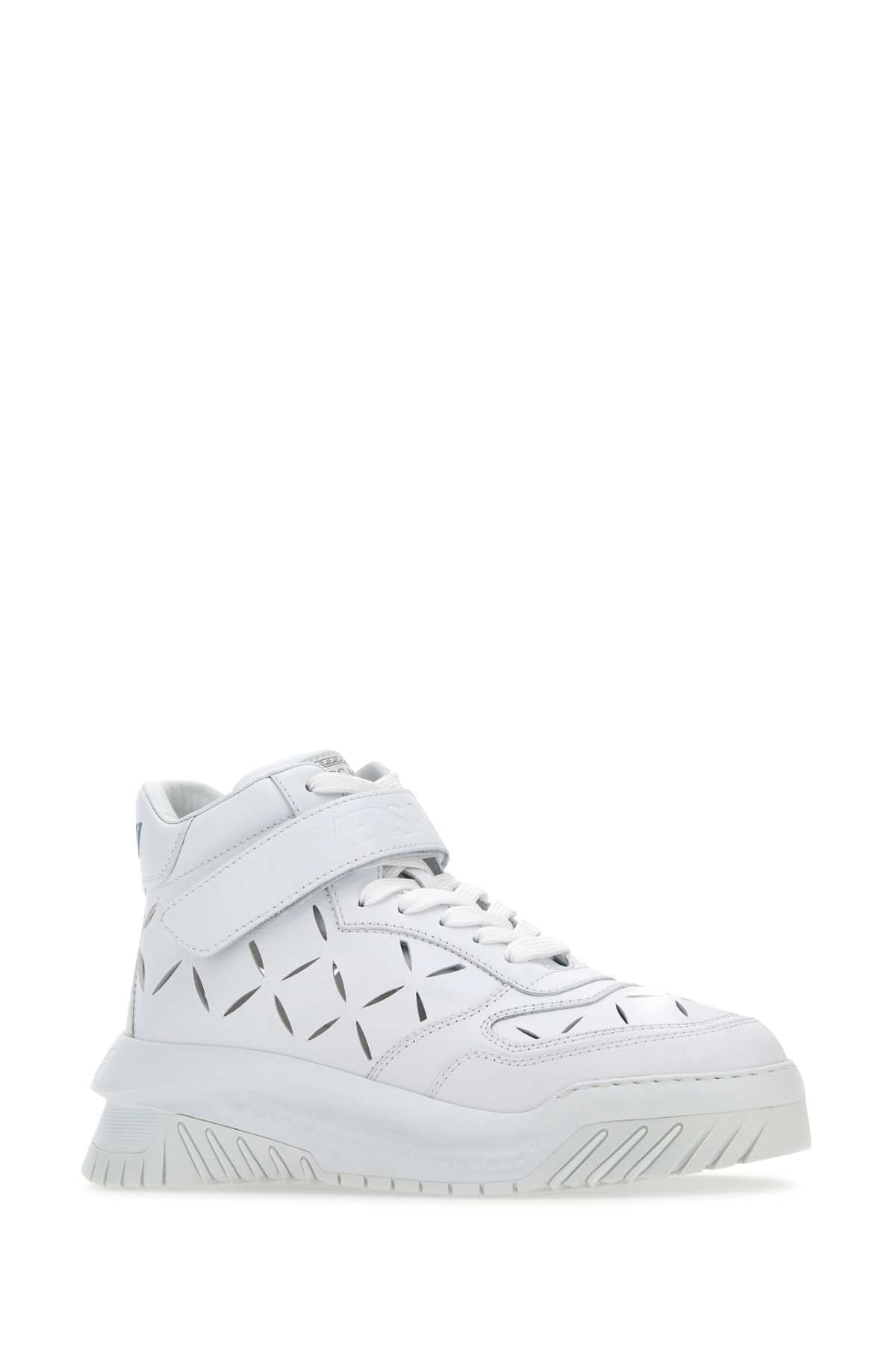 VERSACE Elegant Leather Odissea Sneaker for Men