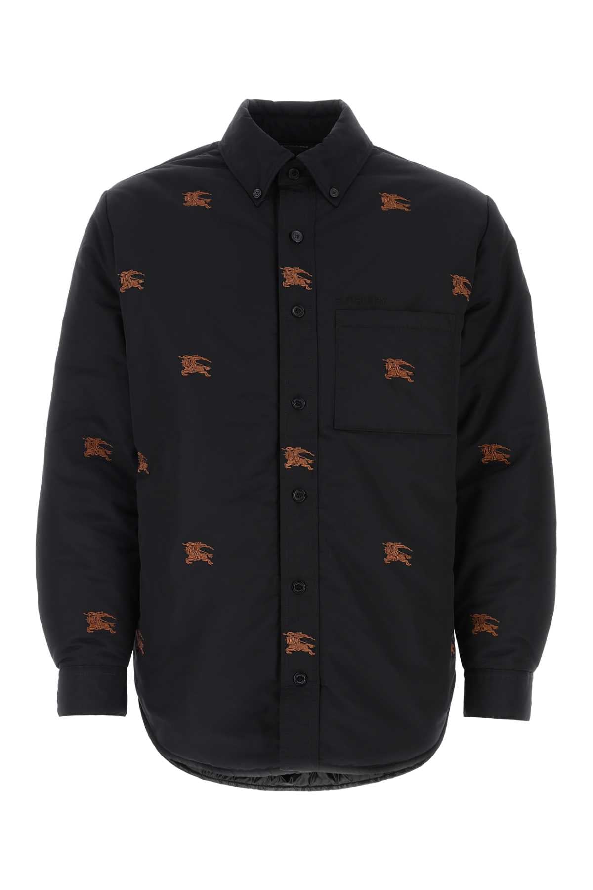 BURBERRY Embroidered Nylon Padded Shirt for Men