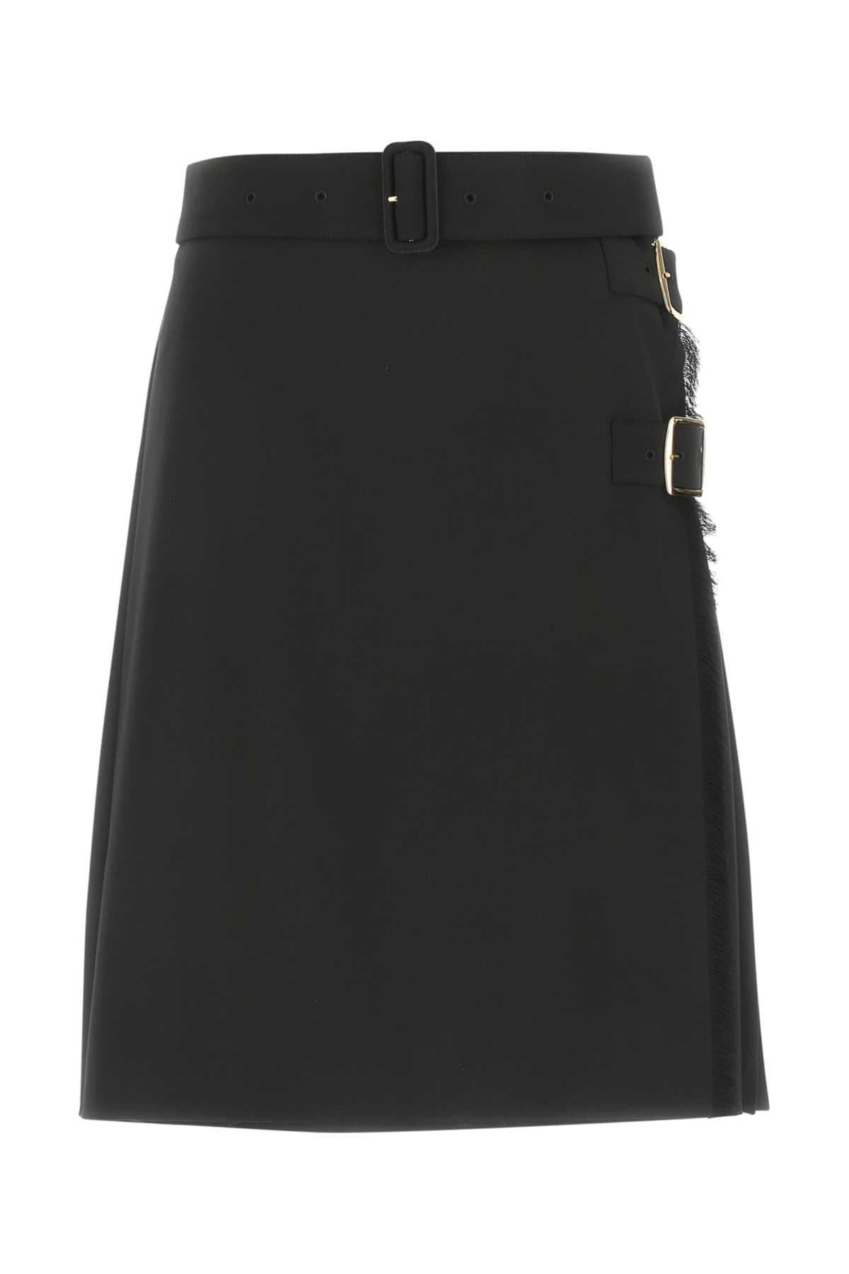 BURBERRY Black Stretch Mini Skirt