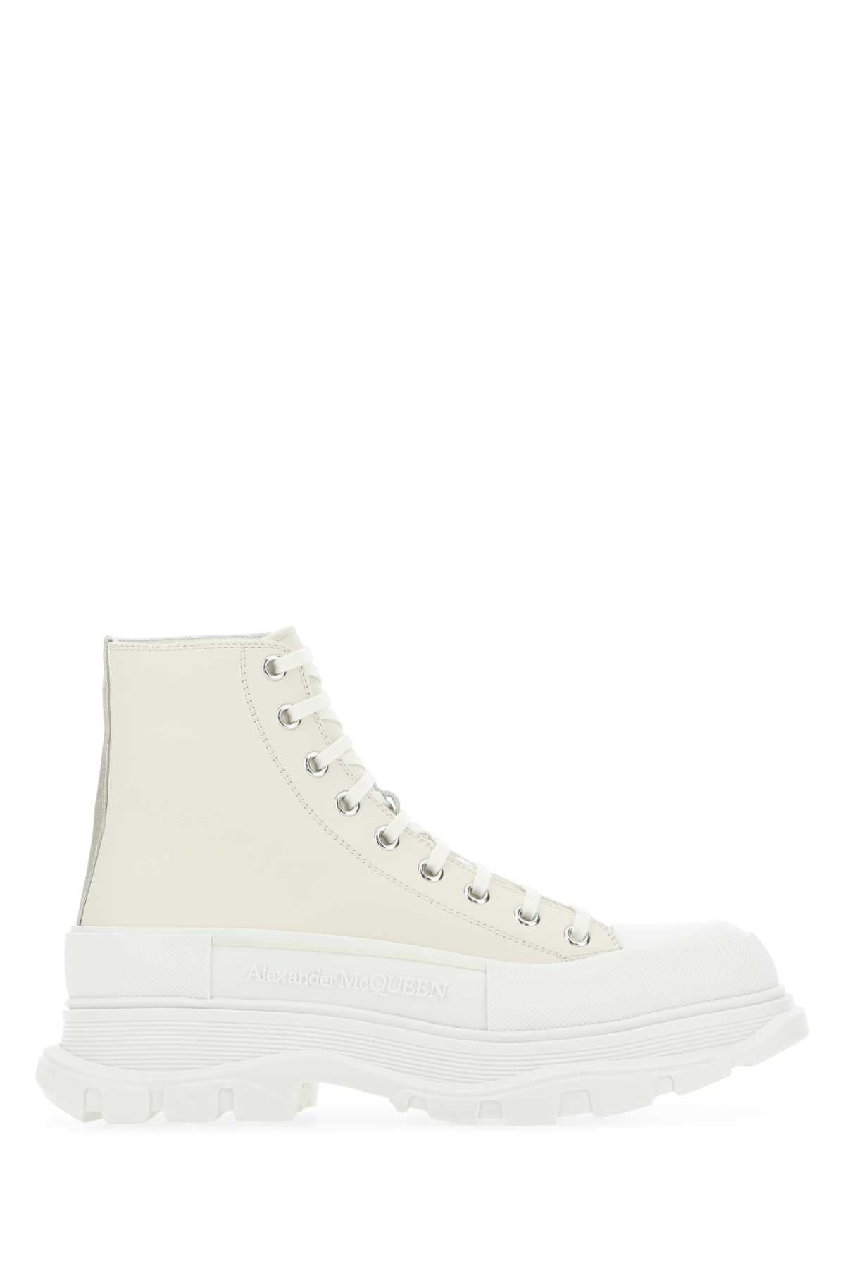 ALEXANDER MCQUEEN Premium Leather Tread Slick Sneakers for Men