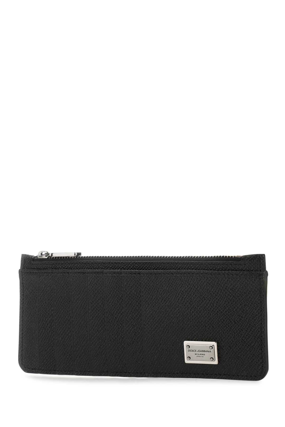 DOLCE & GABBANA Sleek Mini Leather Card Holder - 17.5 cm x 8 cm