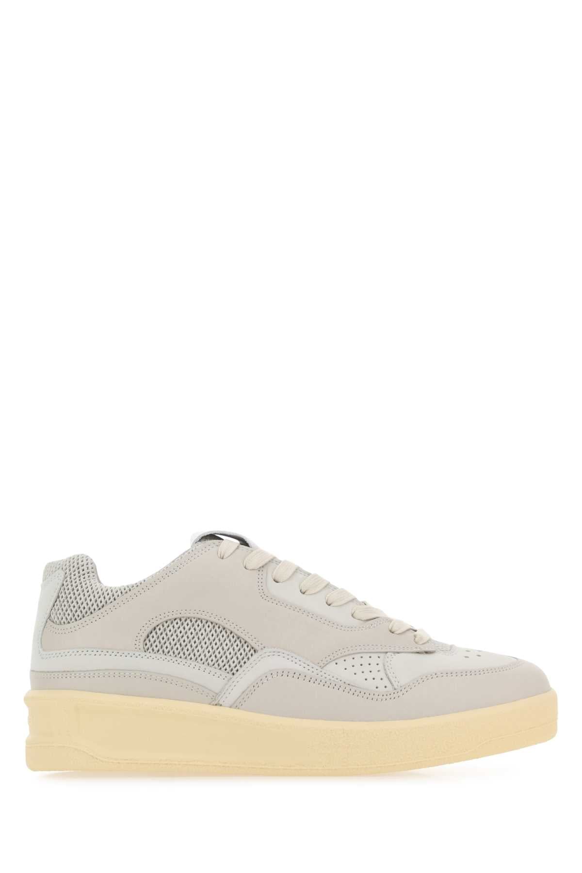 JIL SANDER Stylish Canvas and Rubber Basket Sneaker with 4 cm Sole Height