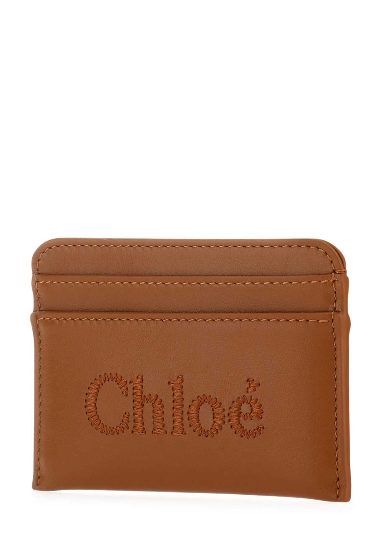 CHLOE Mini Leather Card Holder - Compact and Chic