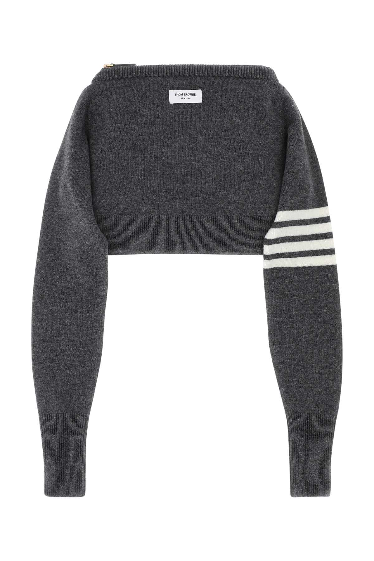 THOM BROWNE Melange Wool Clutch - 43 cm x 39 cm