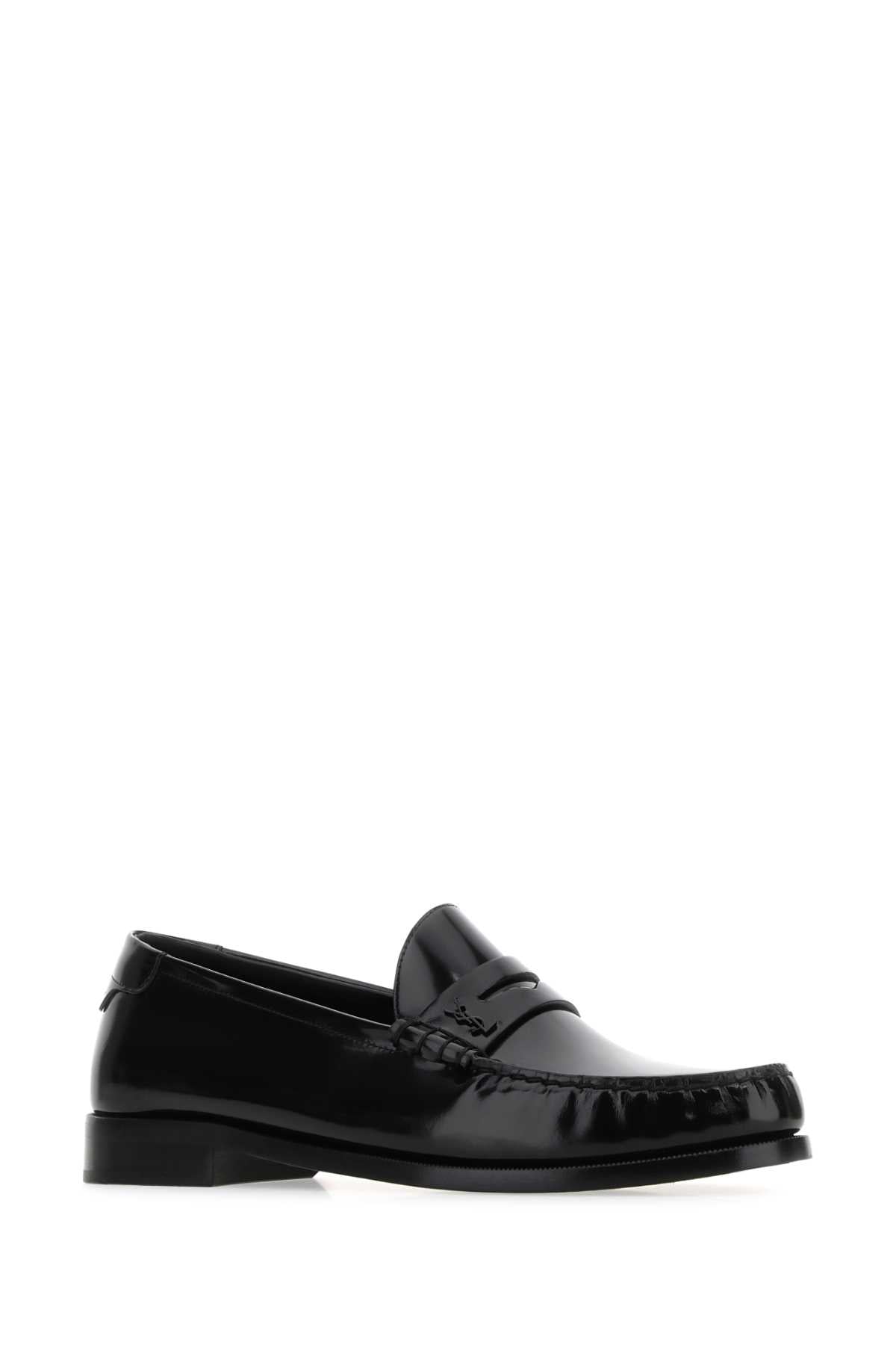 SAINT LAURENT Leather Magnum Loafers