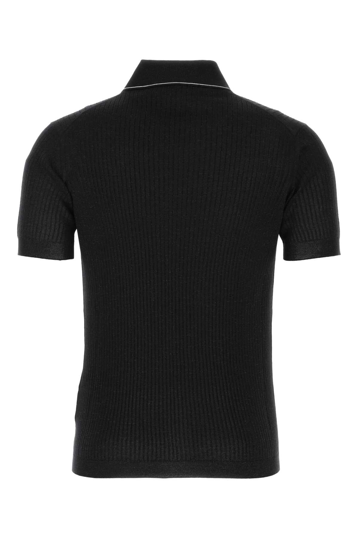 PRADA Wool Blend Polo Shirt for Men