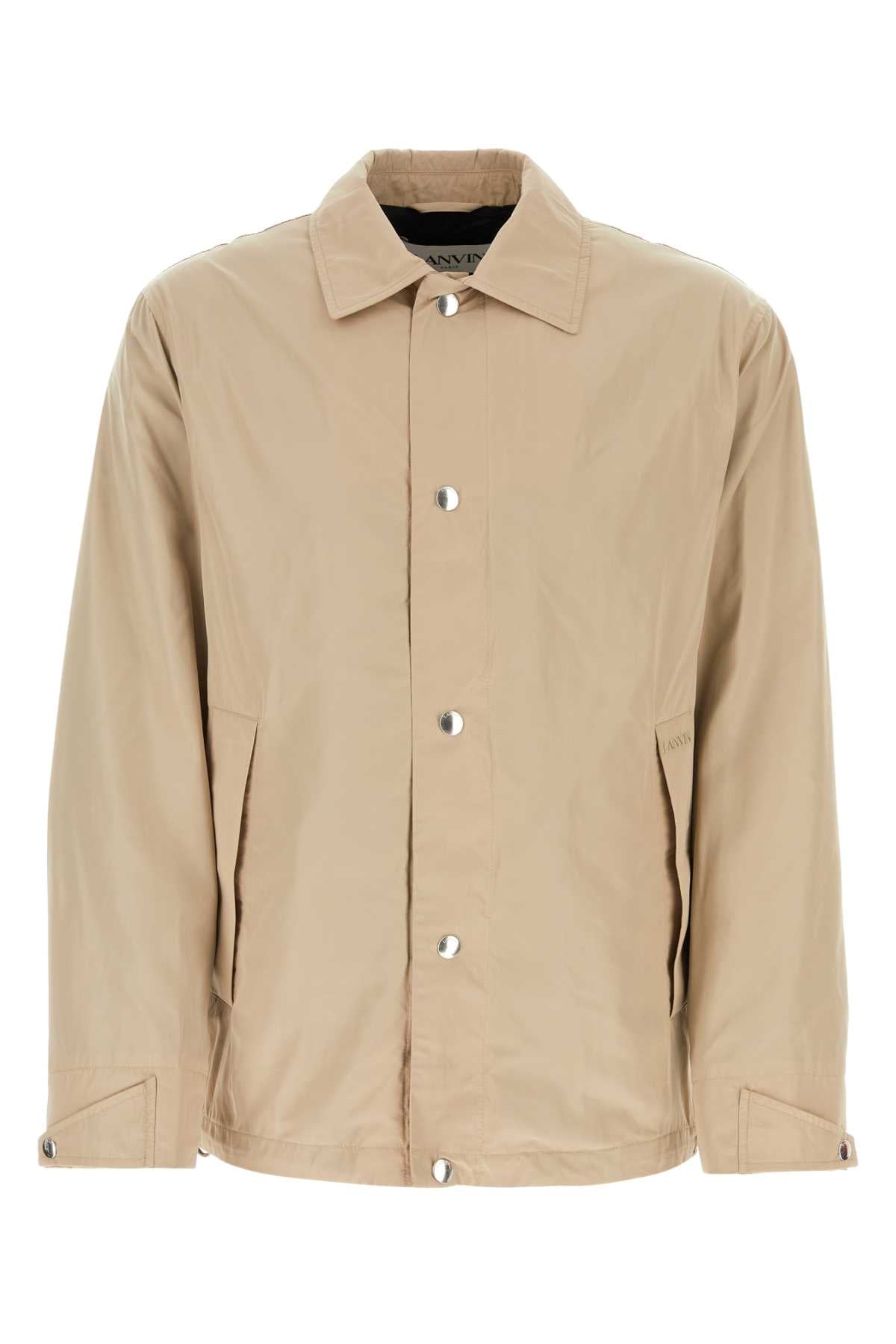 LANVIN Cappuccino Mini Polyester Windbreaker for Men