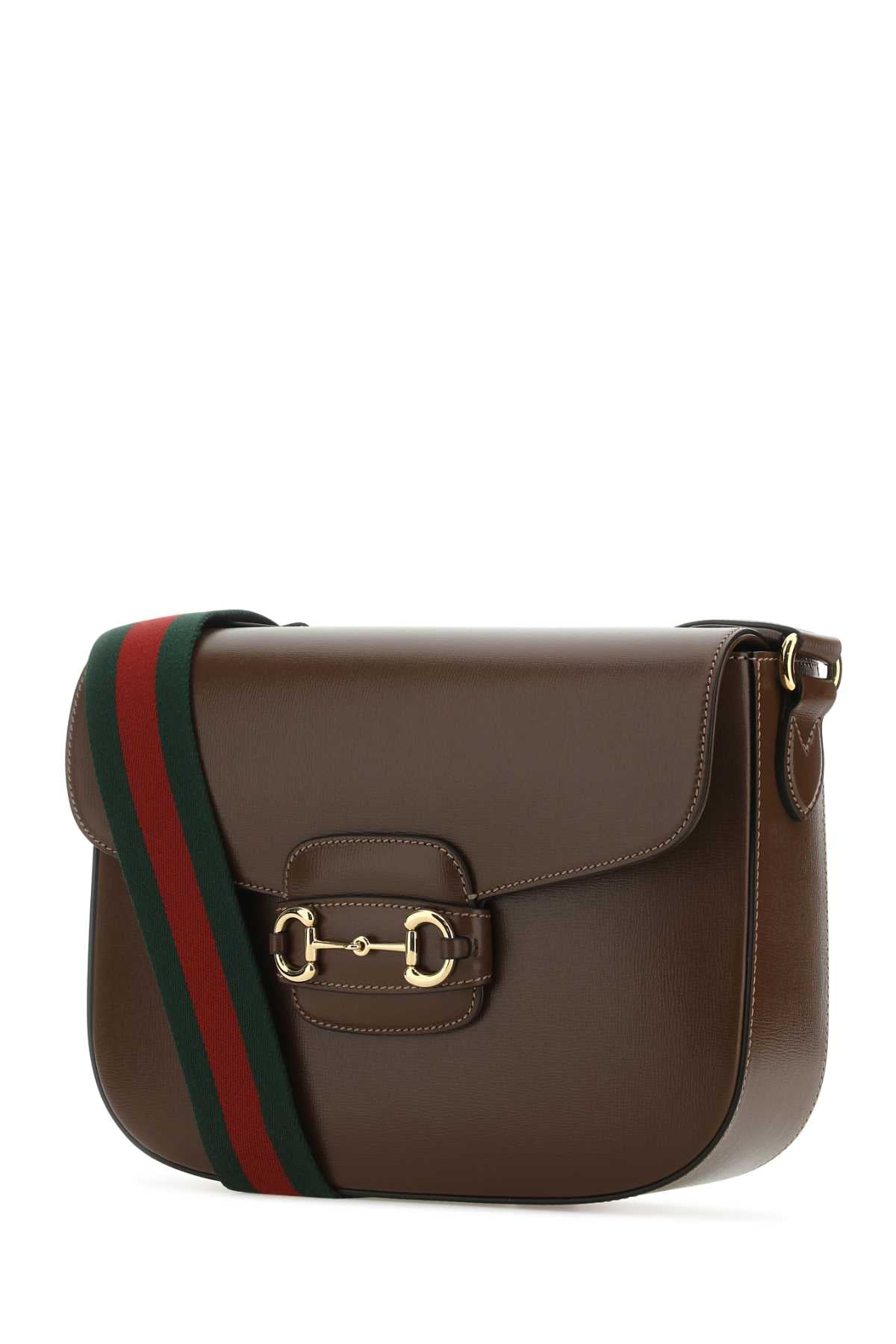 GUCCI Classic Leather 1955 Horsebit Crossbody Shoulder Bag (29 cm x 22 cm)