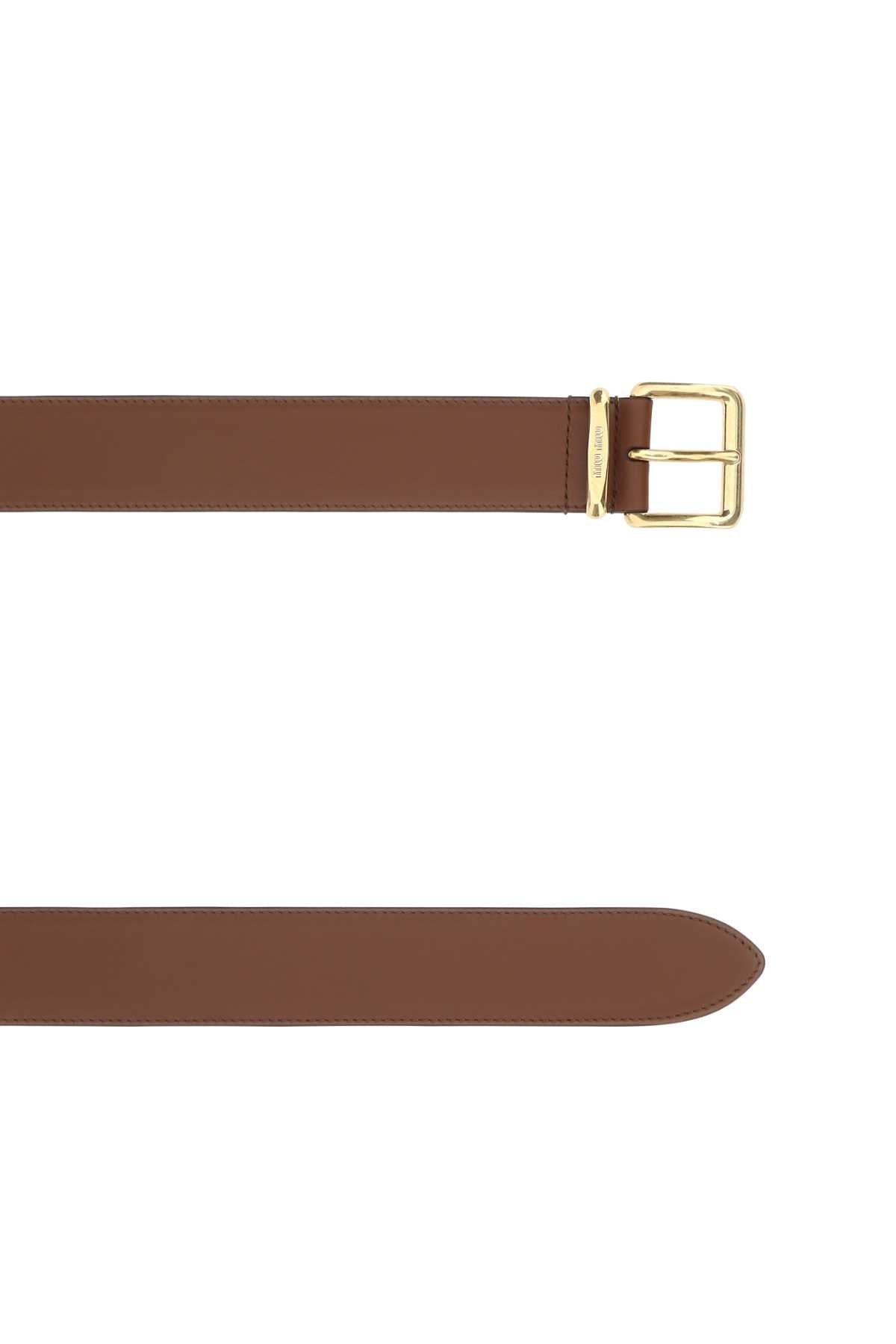 MIU MIU Elegant Leather Belt - 3.5 cm Height