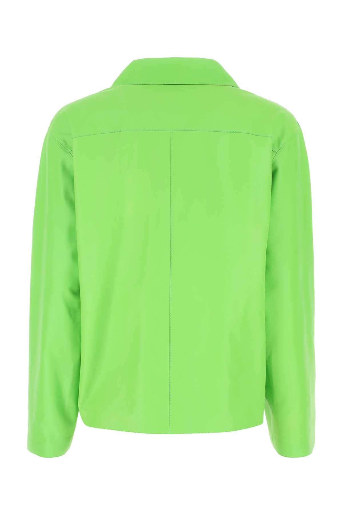 LOEWE Leather Shirt in Fluo Green for Women