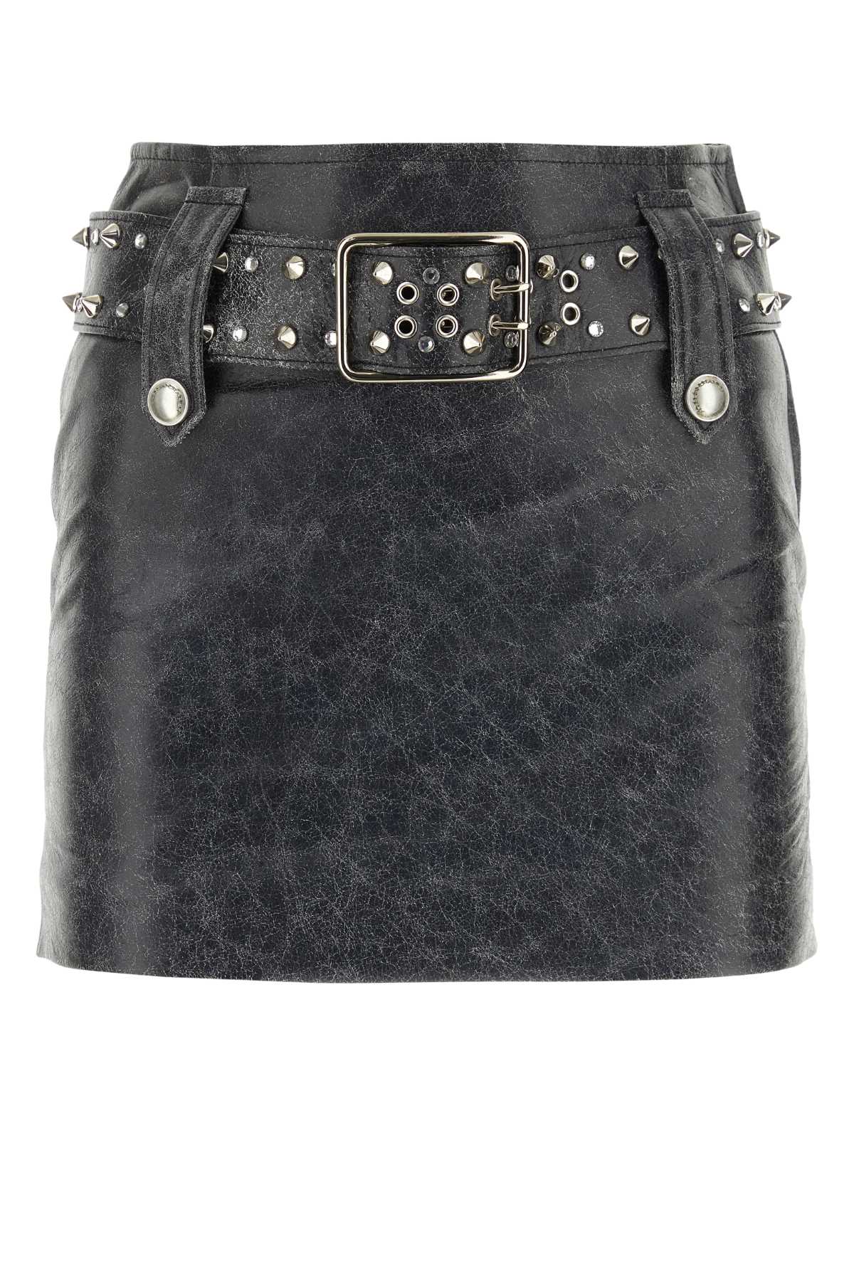 ALESSANDRA RICH Chic Leather Mini Skirt for Women