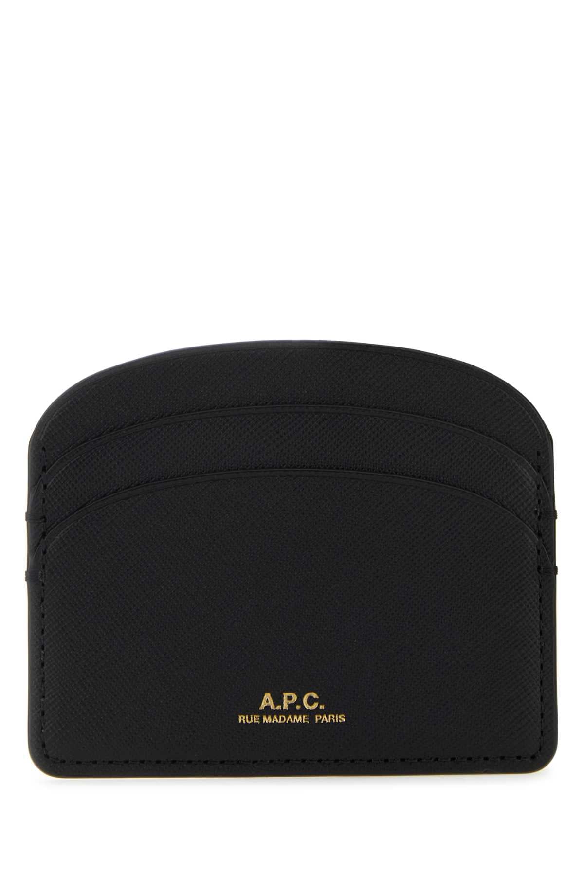 A.P.C. Mini Leather Demi-Lune Card Holder - 10 cm x 8.5 cm