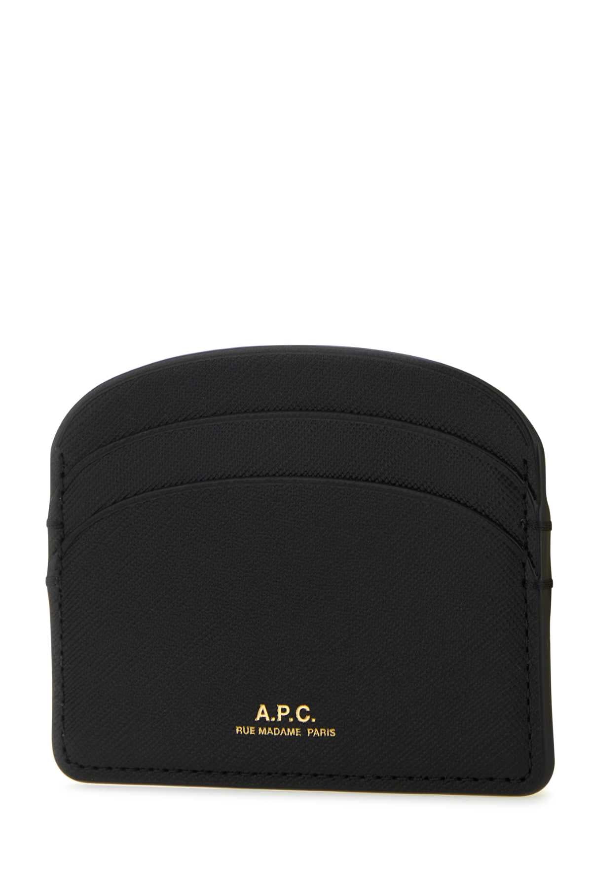 A.P.C. Mini Leather Demi-Lune Card Holder - 10 cm x 8.5 cm