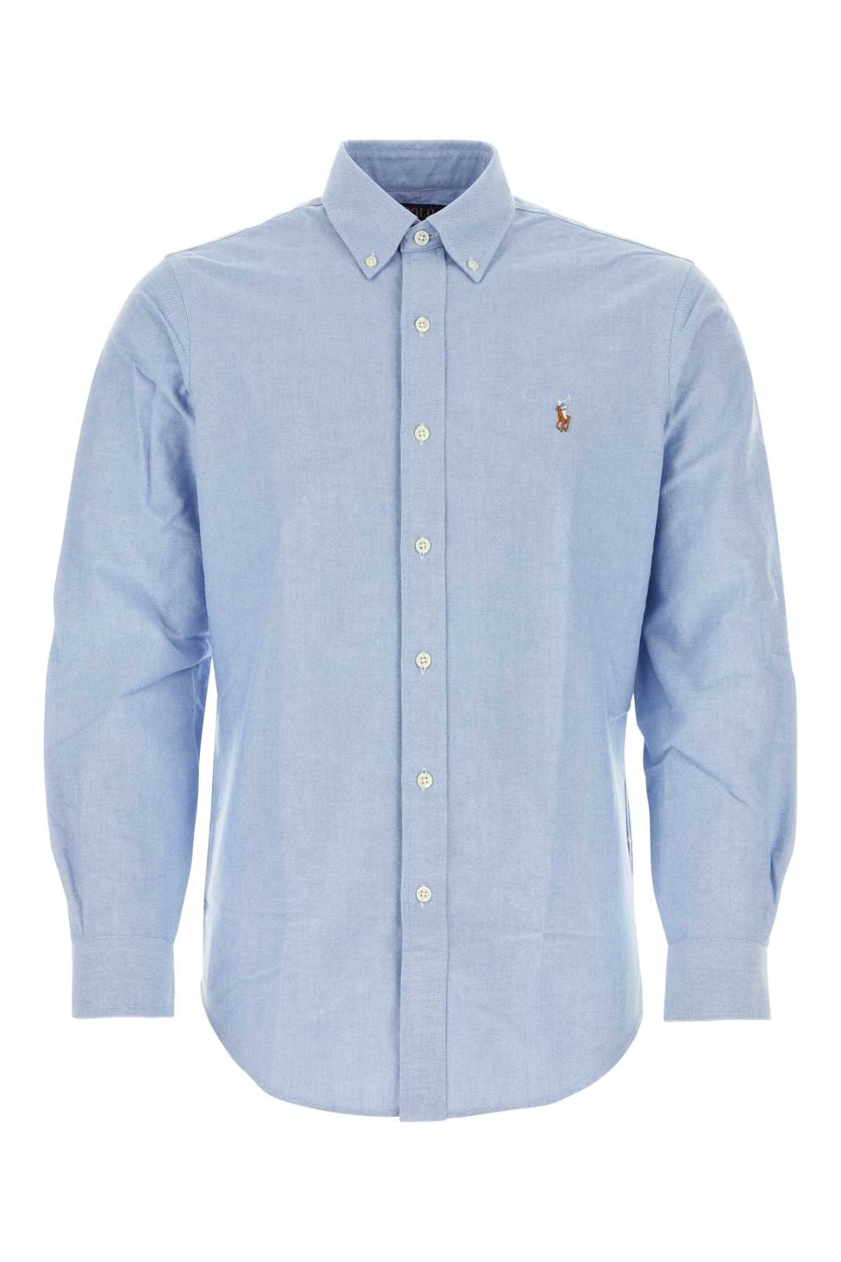 POLO RALPH LAUREN Light-Blue Oxford Shirt for Men