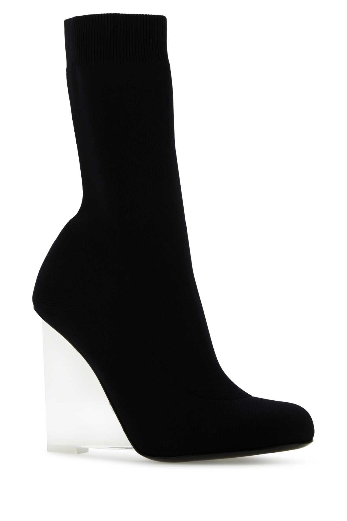 ALEXANDER MCQUEEN Stretch Nylon Shard Ankle Boots with 10.5cm Heel