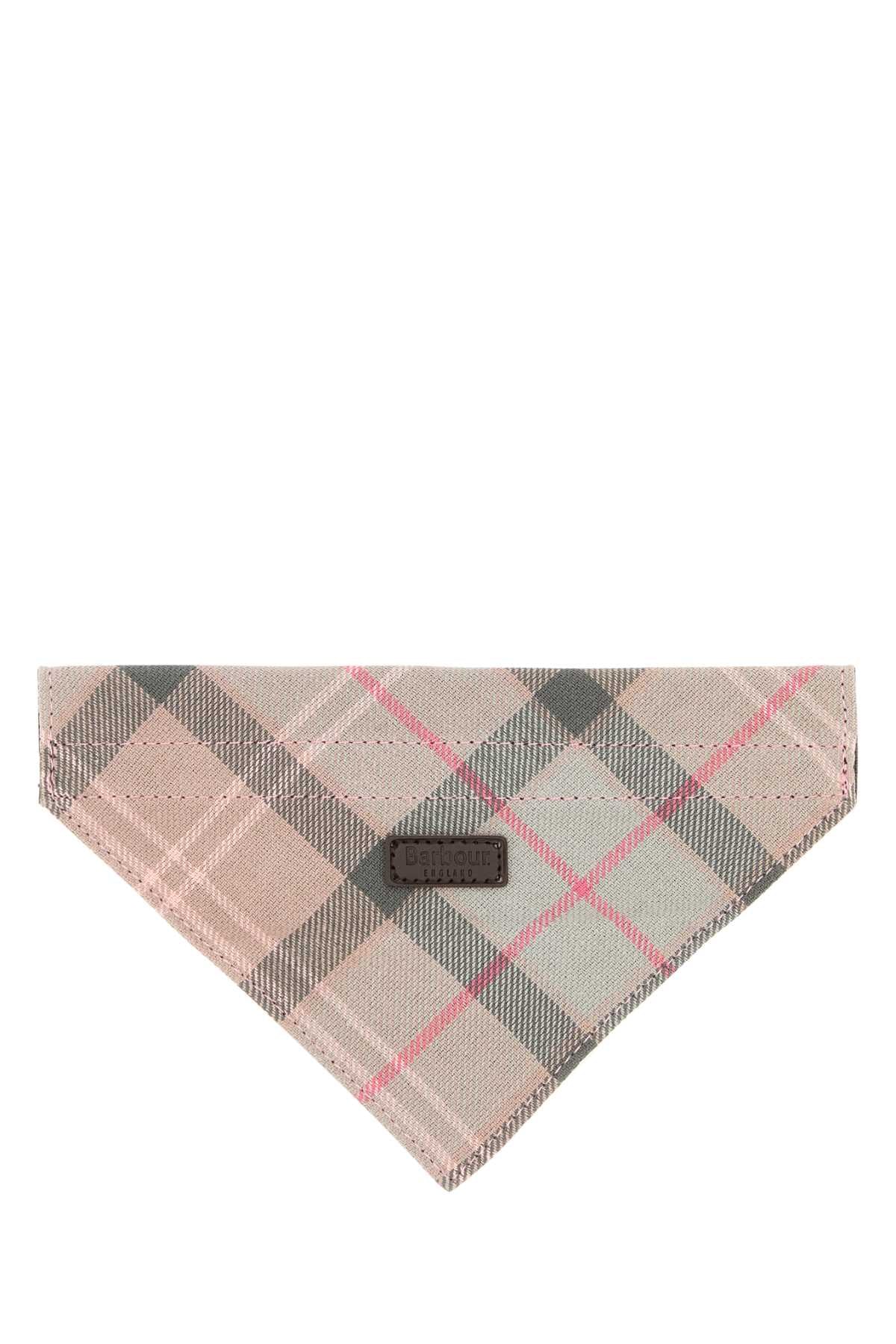 BARBOUR Embroidered Cotton Dog Bandana - Checked Design