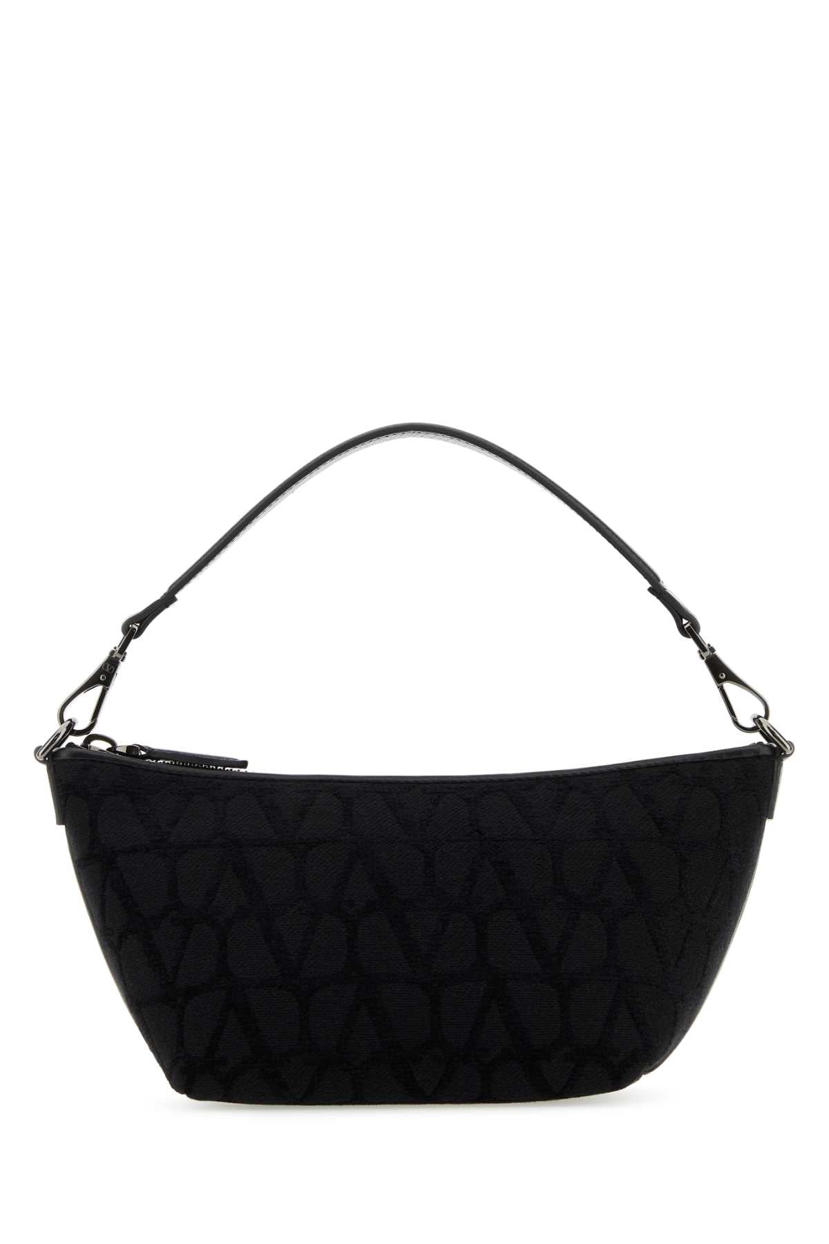 VALENTINO GARAVANI Iconic Toile and Leather Handbag - 29 cm x 14 cm x 12 cm