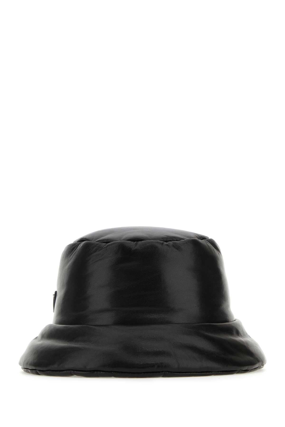 PRADA Padded Leather Hat - Women's Accessory