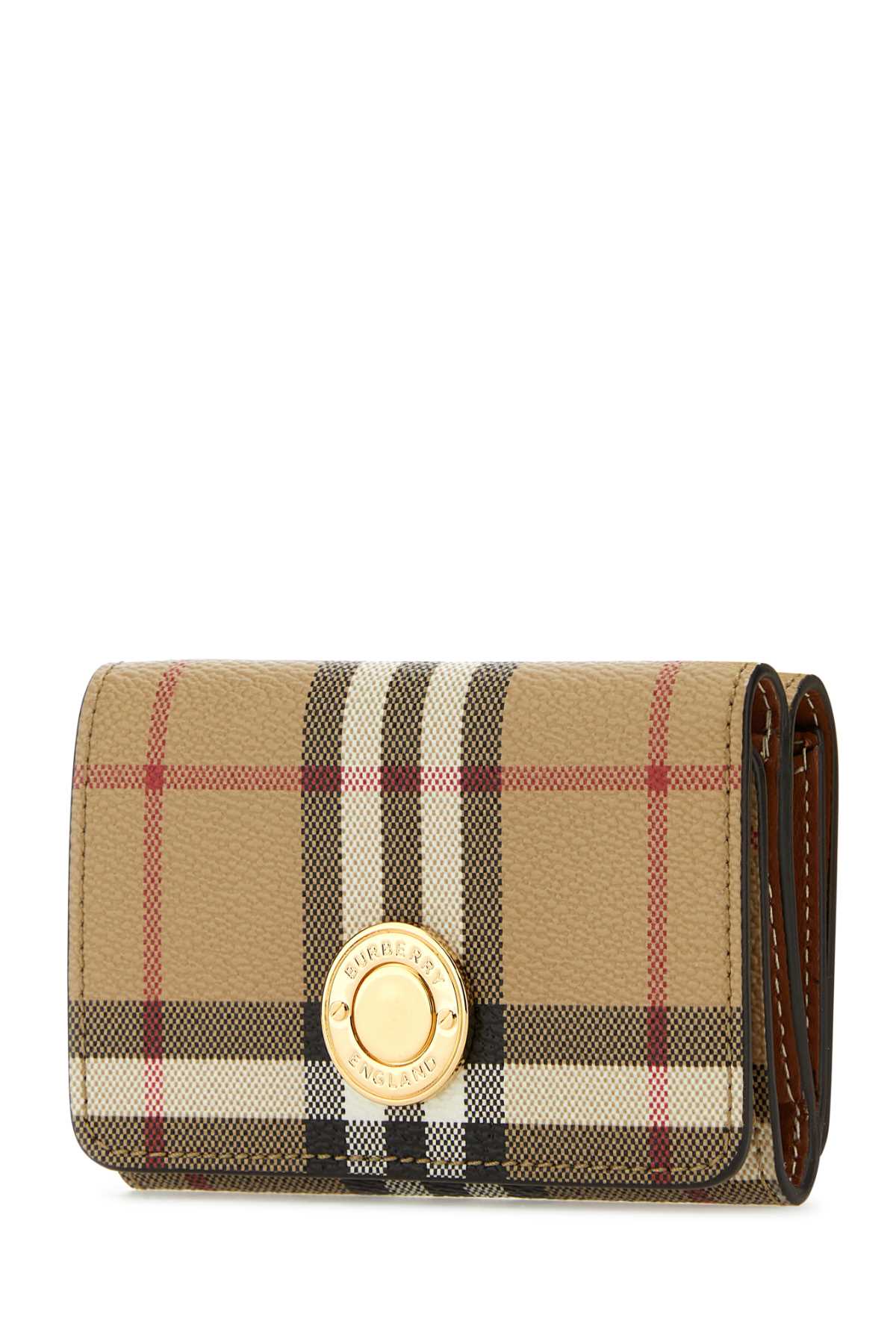 BURBERRY Checked Printed Canvas Wallet - 11 cm x 8 cm