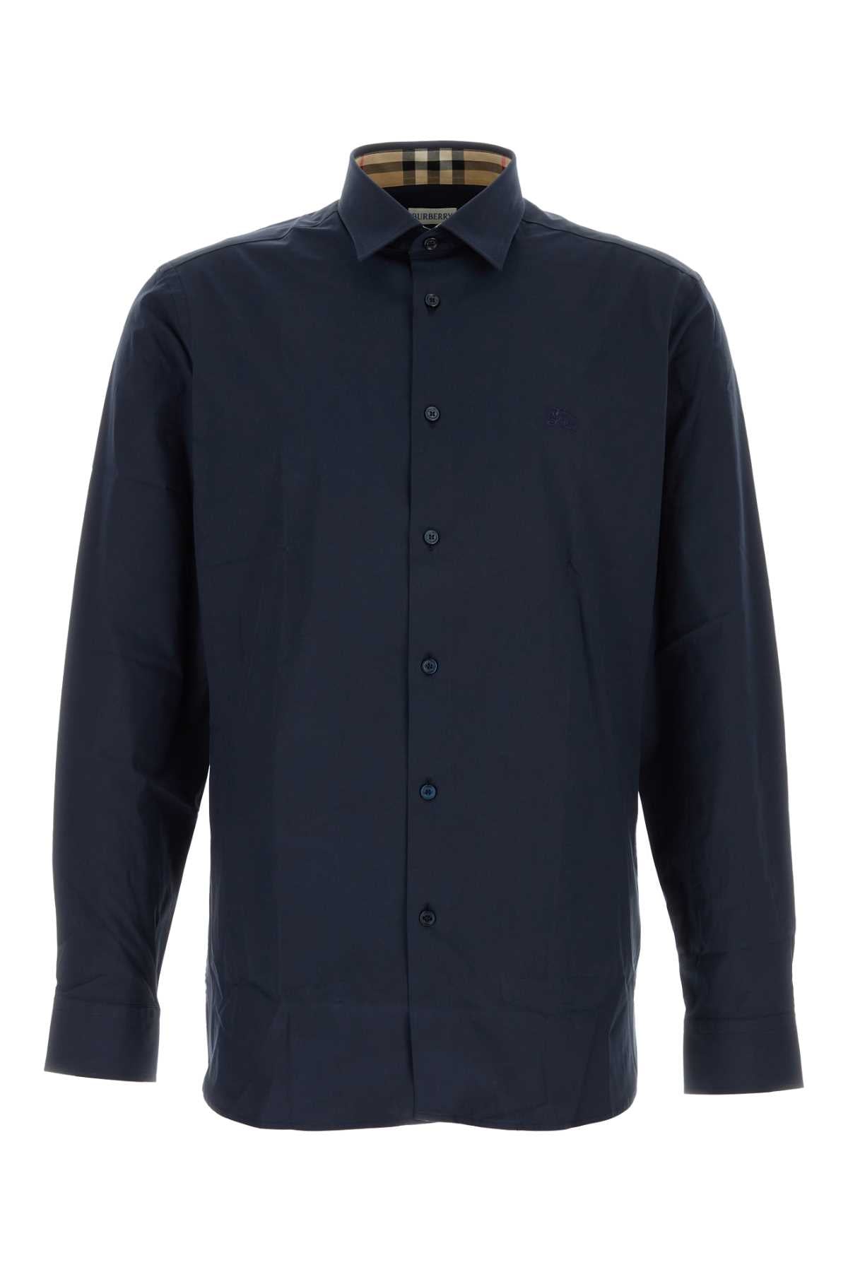 BURBERRY Stretch Poplin Shirt for Men - Slim Fit