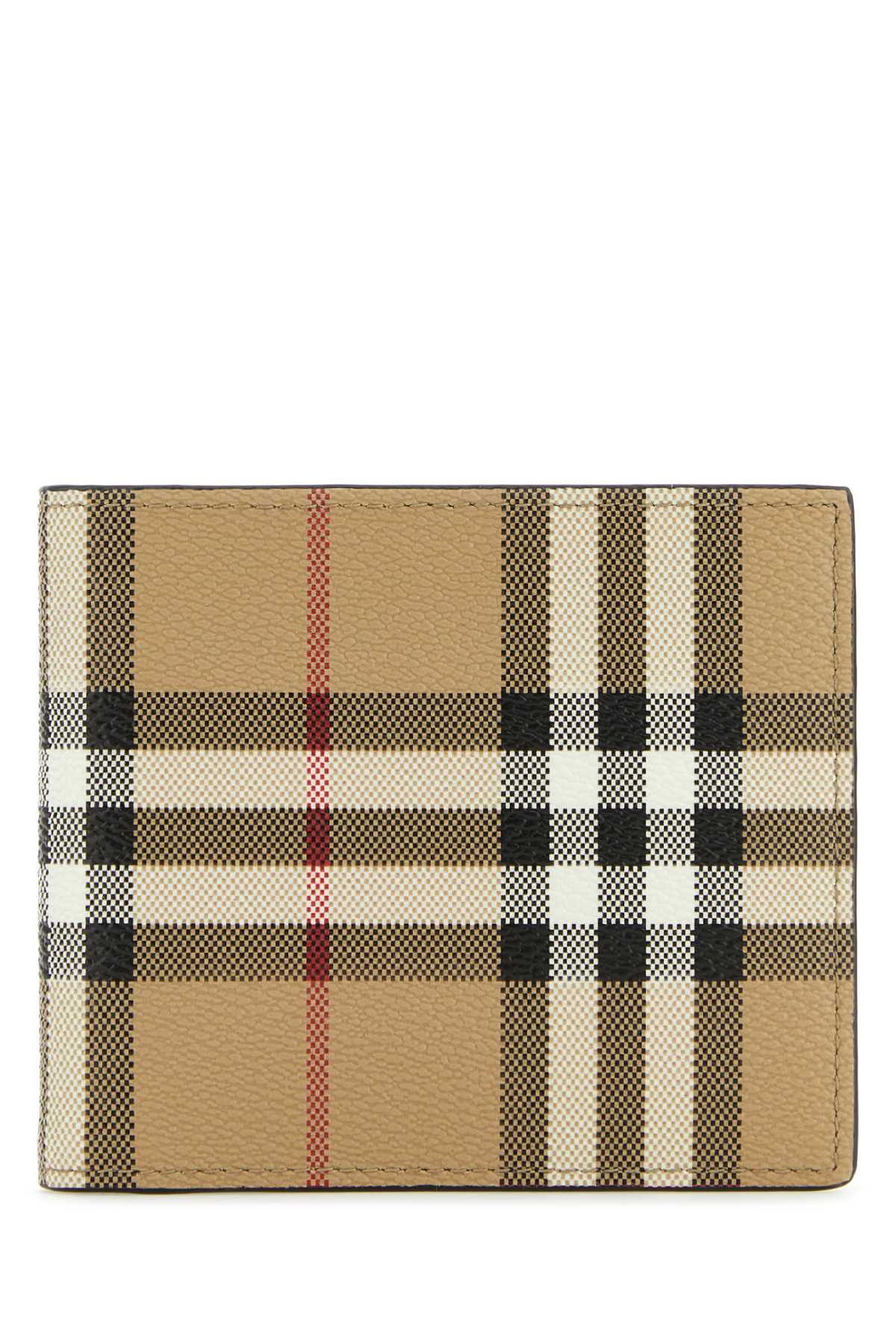 BURBERRY Printed Canvas Wallet - 11.5 cm x 9.5 cm x 2 cm