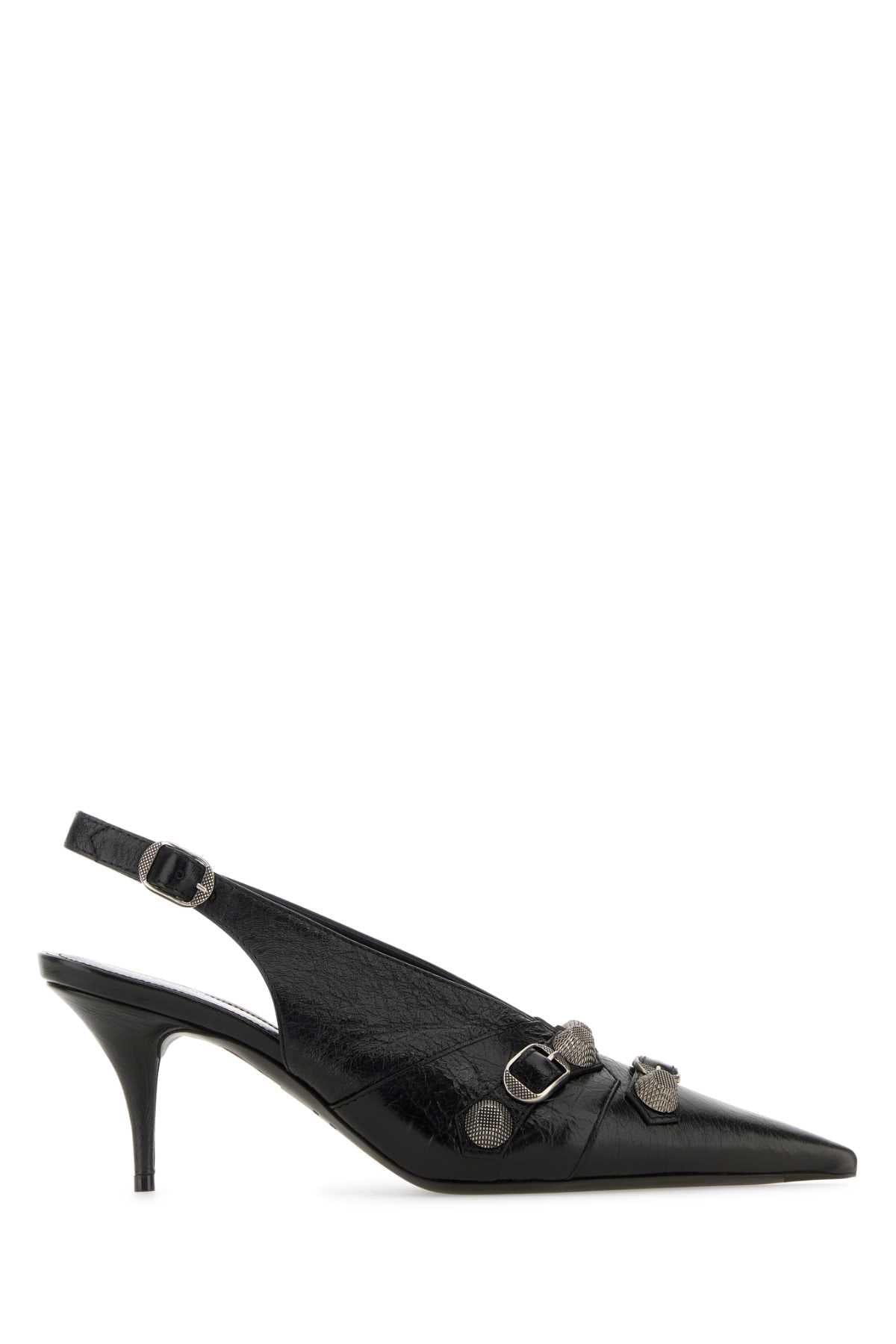 BALENCIAGA Elegant Leather Cagole Pumps with 7cm Heel Height