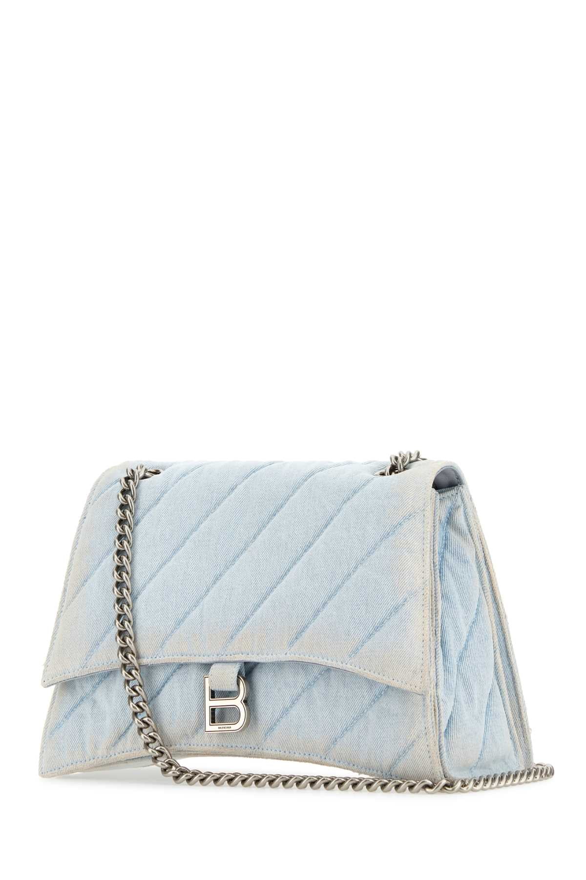 BALENCIAGA Mini Denim Crush M Shoulder Handbag - 31 cm