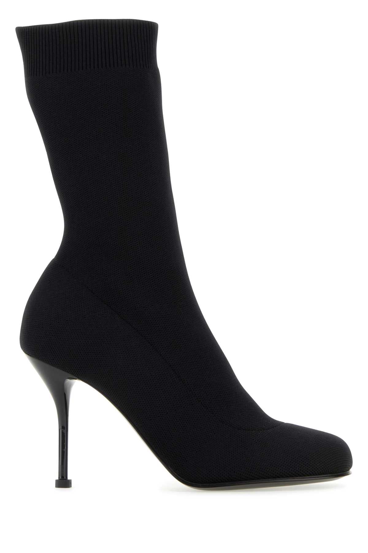 ALEXANDER MCQUEEN Women's Stretch Nylon Ankle Boots with 9 cm Heel