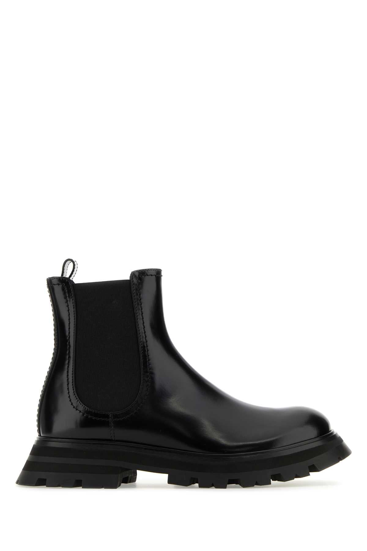 ALEXANDER MCQUEEN Elegant Leather Ankle Boots for Women