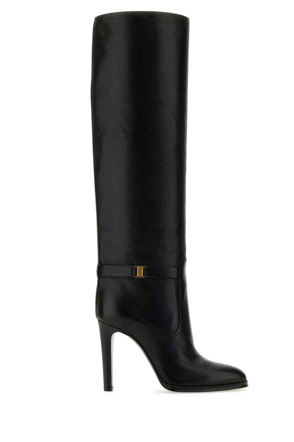 SAINT LAURENT Stylish Diane Boots with 10 cm Heel Height