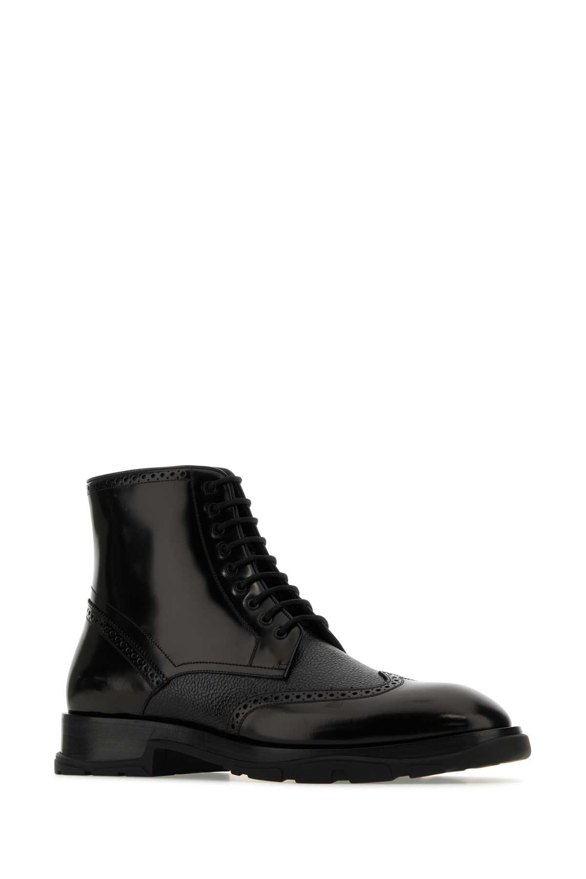 ALEXANDER MCQUEEN Men's Leather Ankle Boots