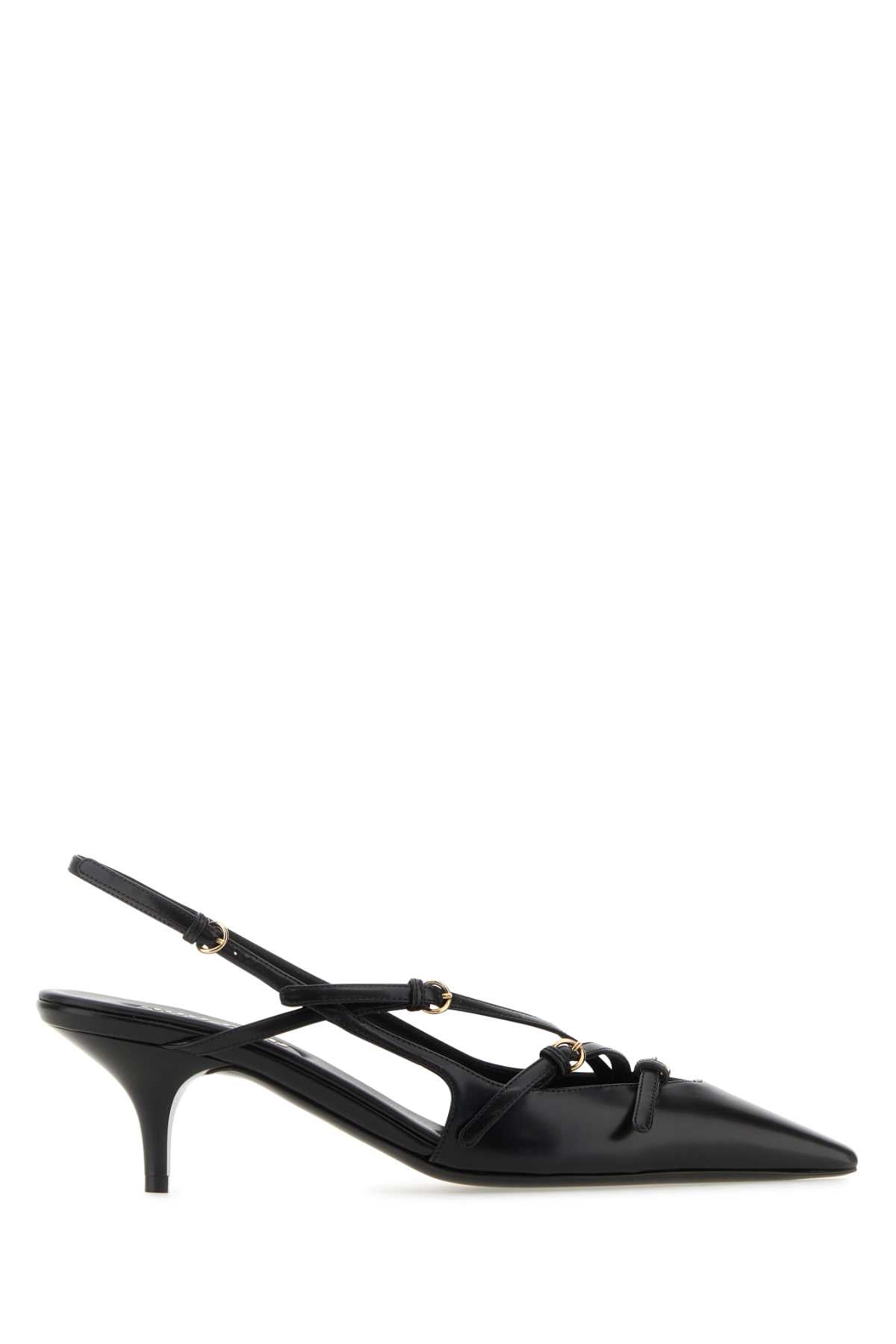 MIU MIU Elegant Leather Pumps with 5 cm Heel Height