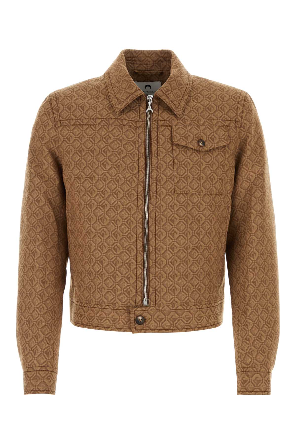 MARINE SERRE Embroidered Stretch Polyester Blend Jacket