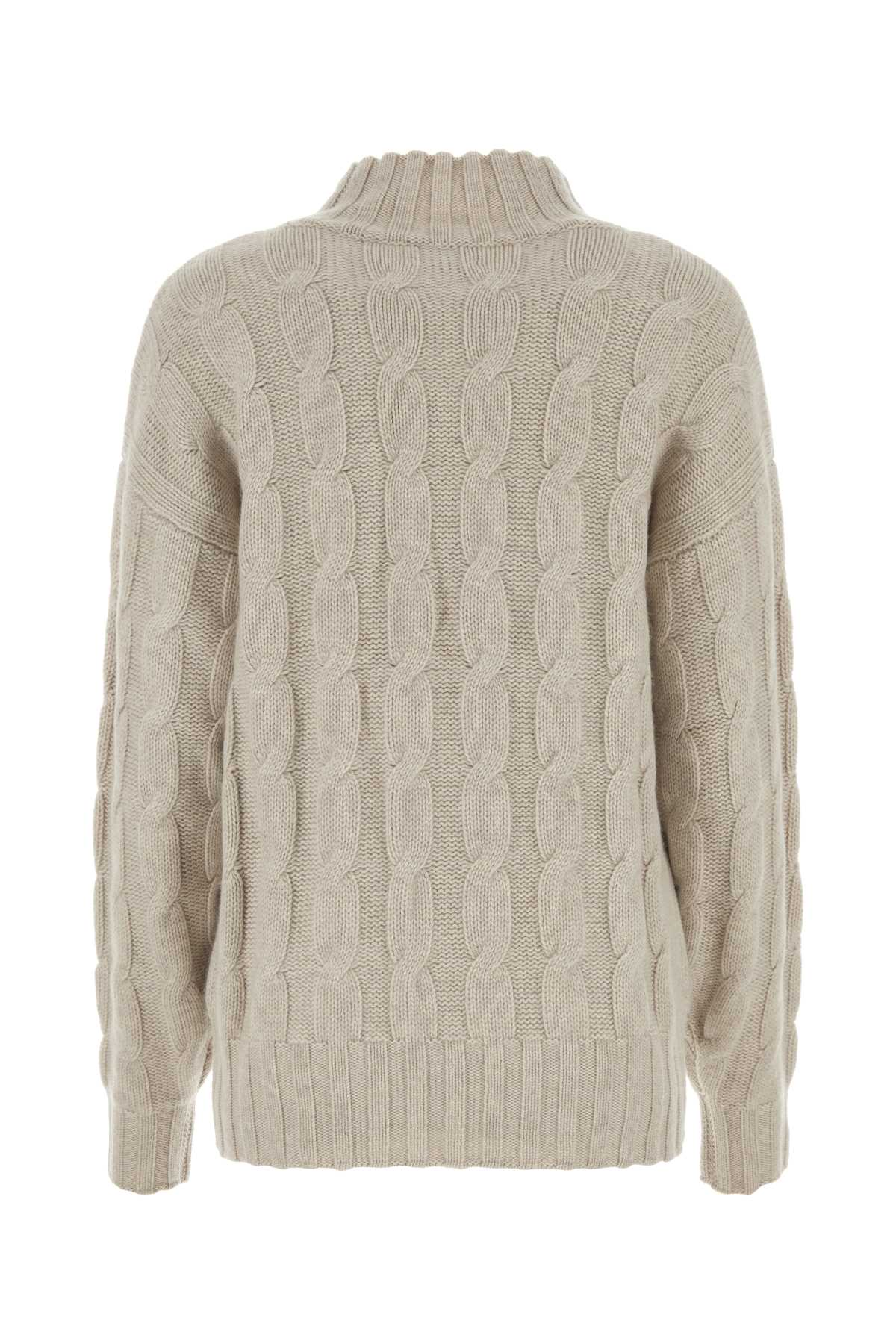 LE KASHA Melange Sand Cashmere Sweater for Women