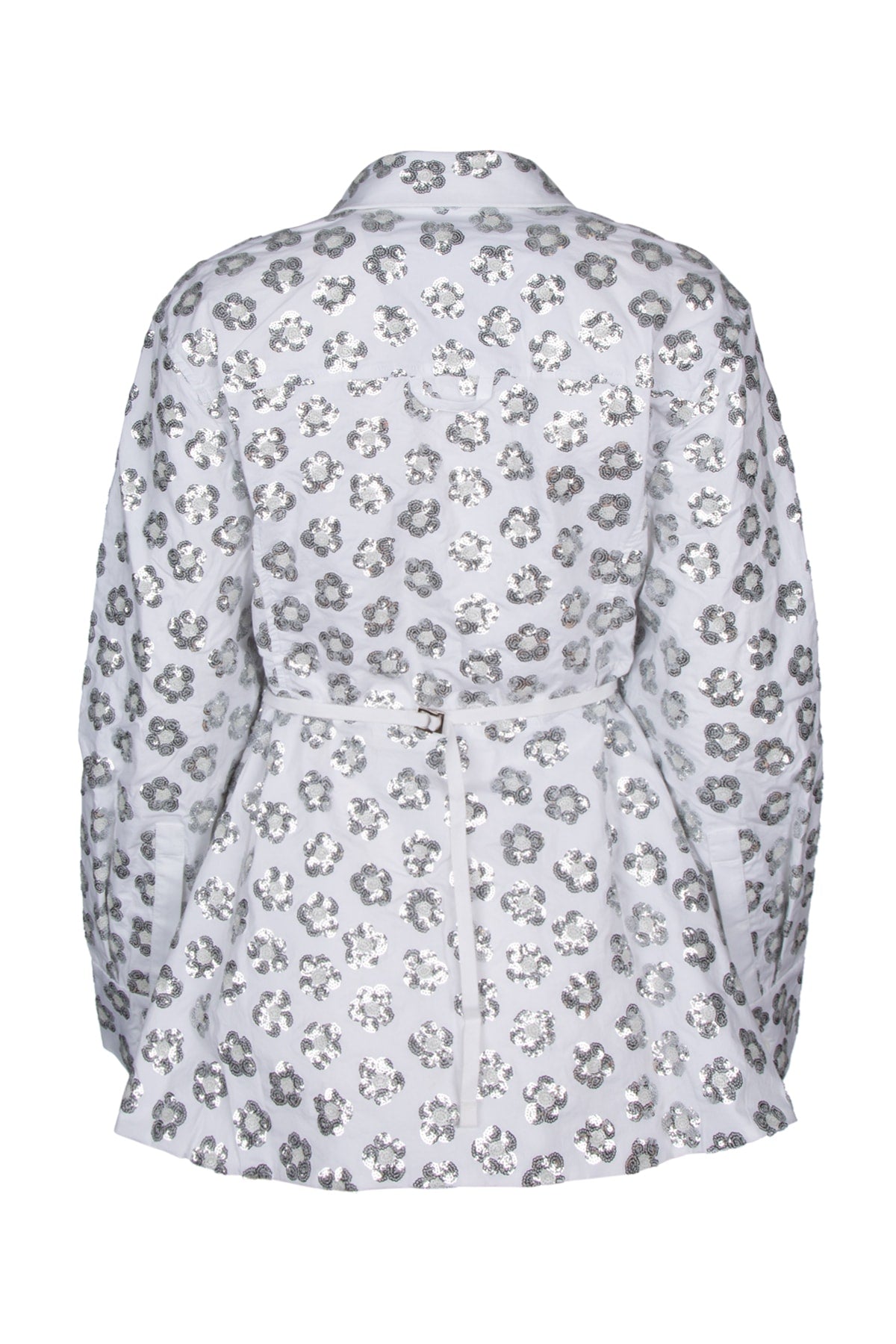 JACQUEMUS Sequined Floral Embroidered Shirt