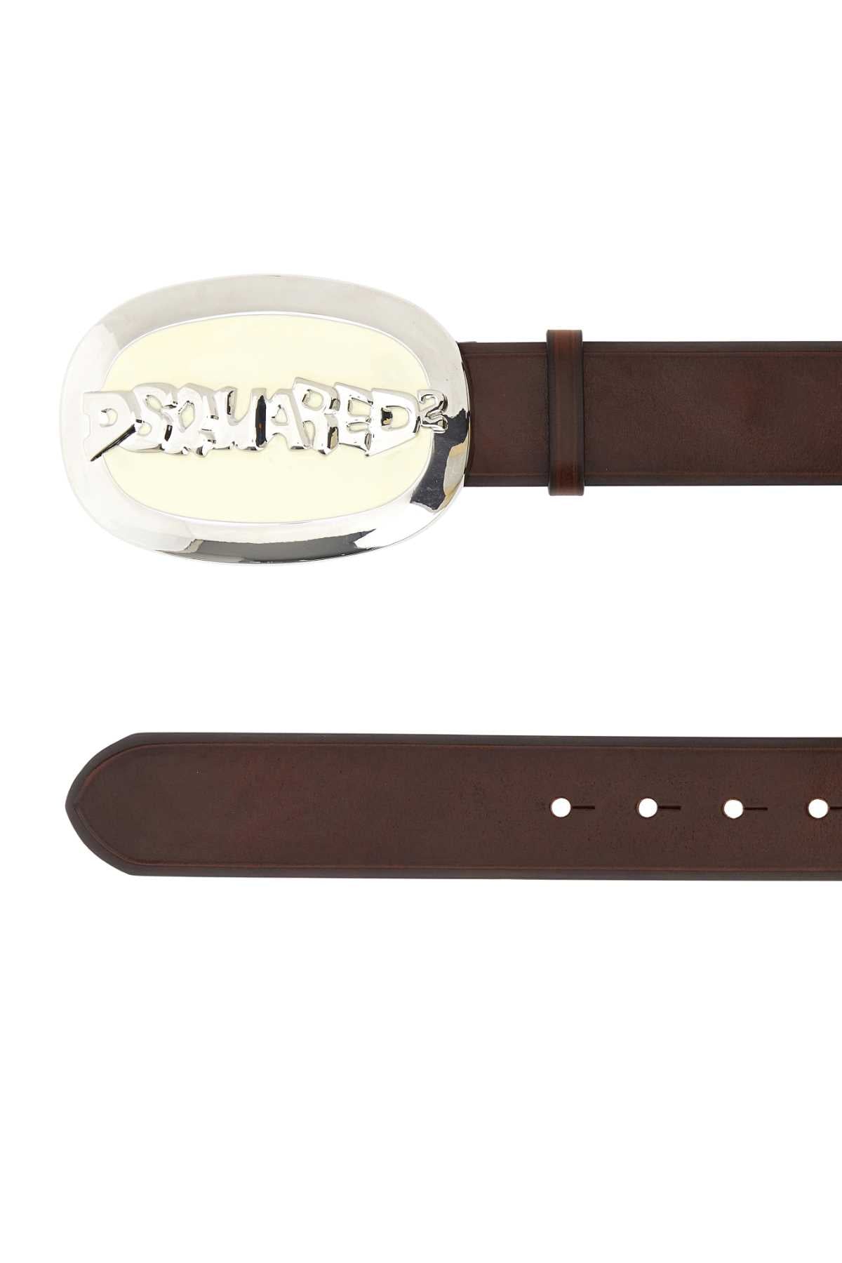 DSQUARED Contemporary Leather Belt - 4 cm Height