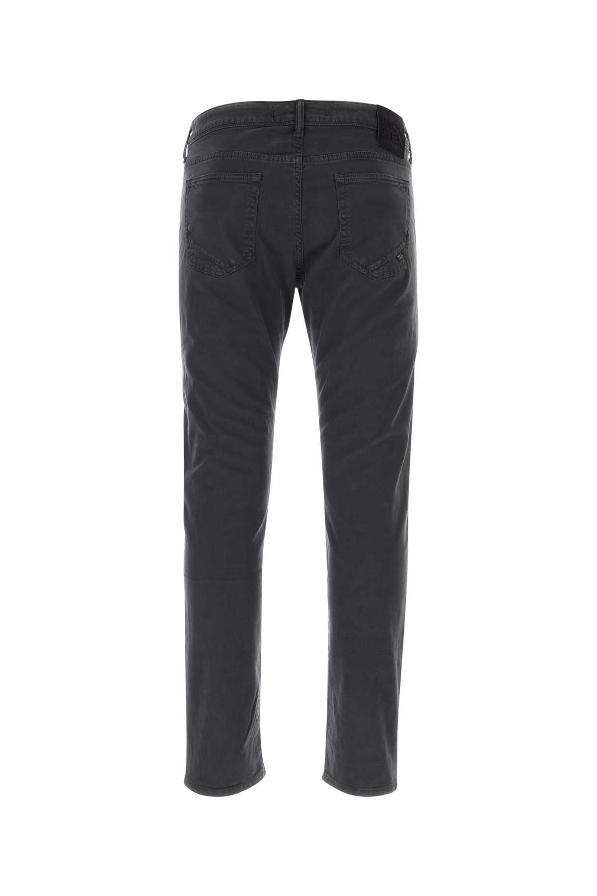 INCOTEX Graphite Stretch Cotton Pants for Men - FW23 Collection