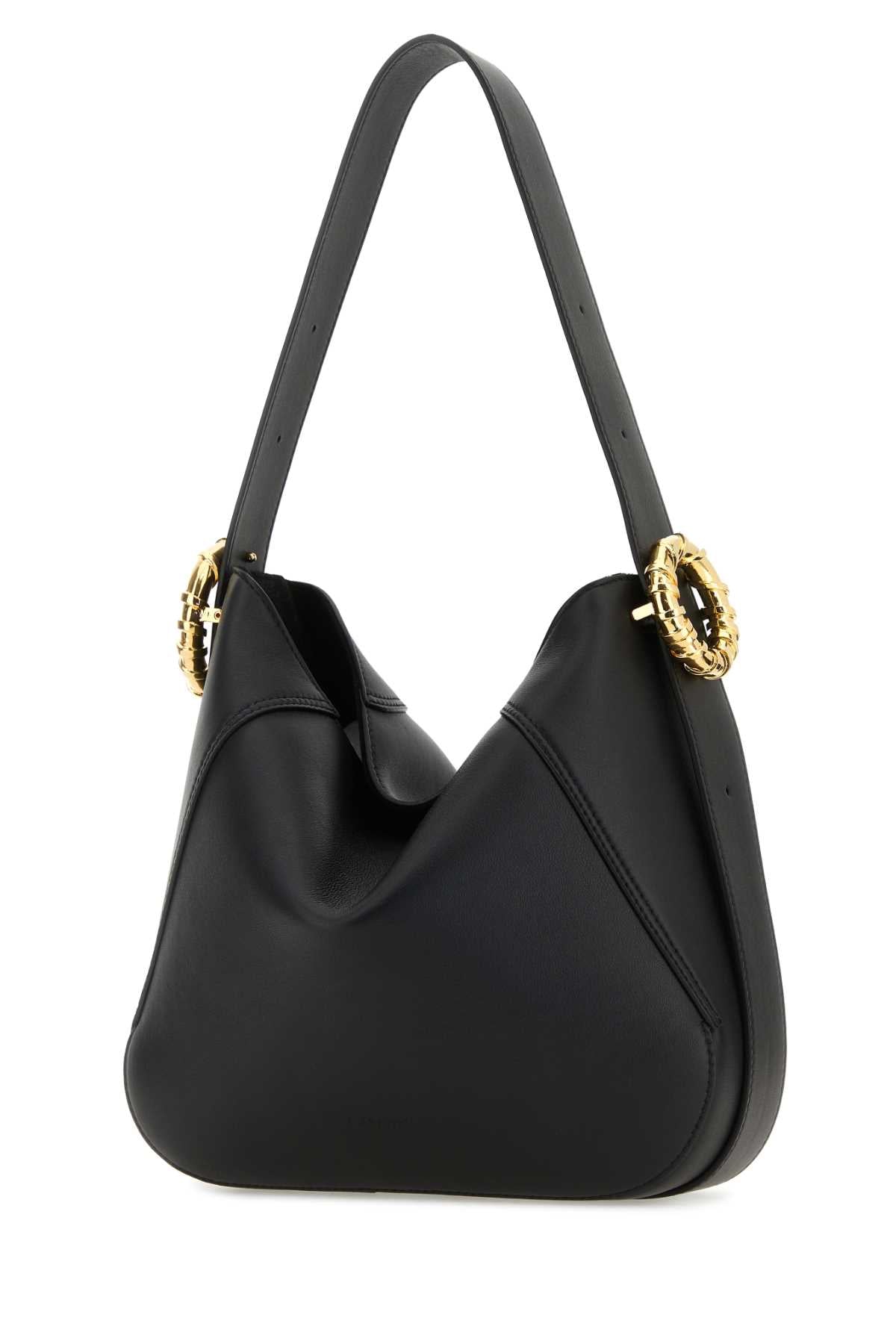 LANVIN Mini Leather Melodie Shoulder Handbag - 24cm x 20cm x 9cm