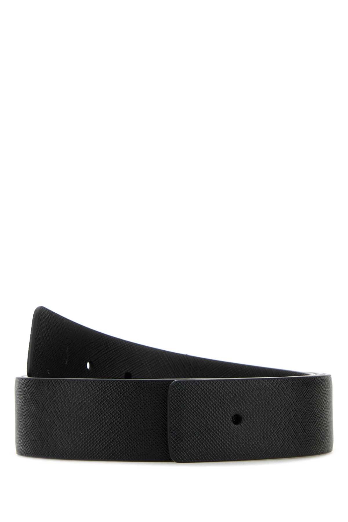 PRADA Sleek Leather Belt - 4 cm Height