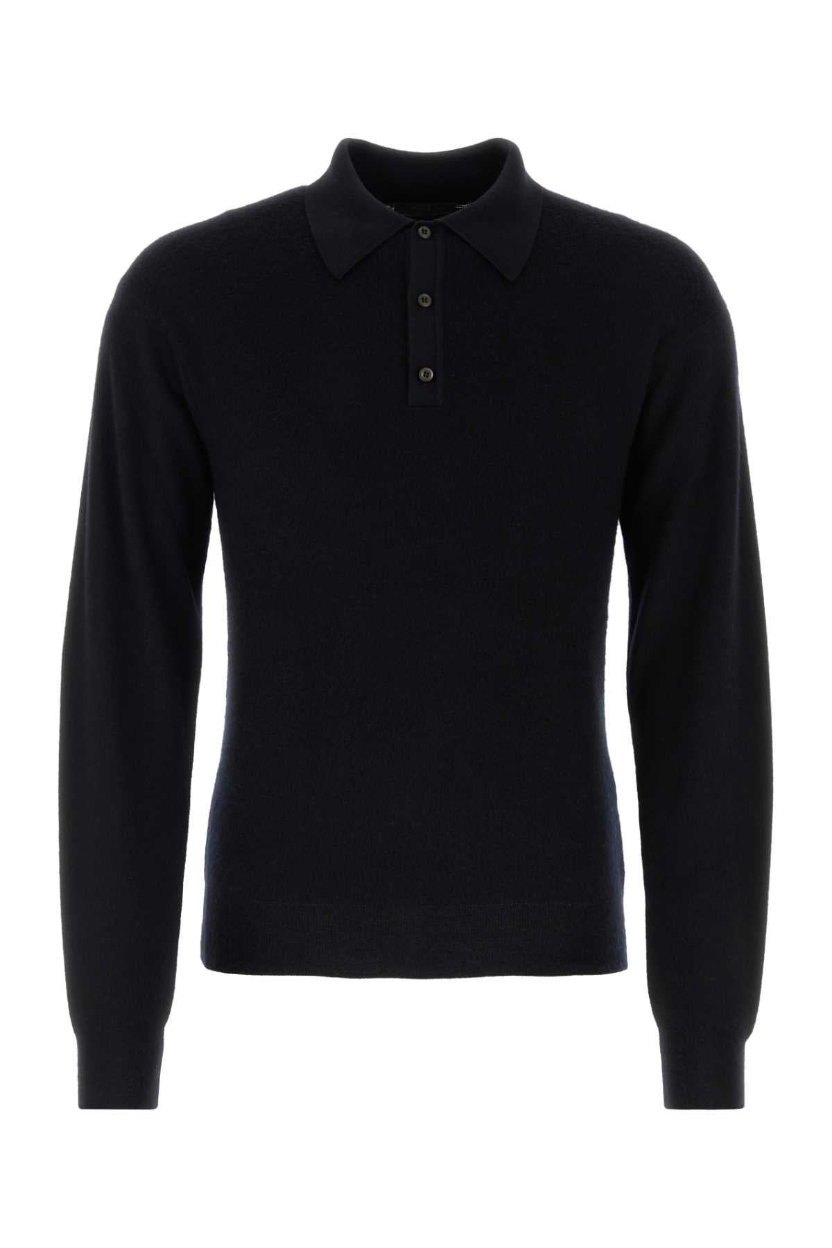 PRADA Cashmere Blend Polo Shirt for Men