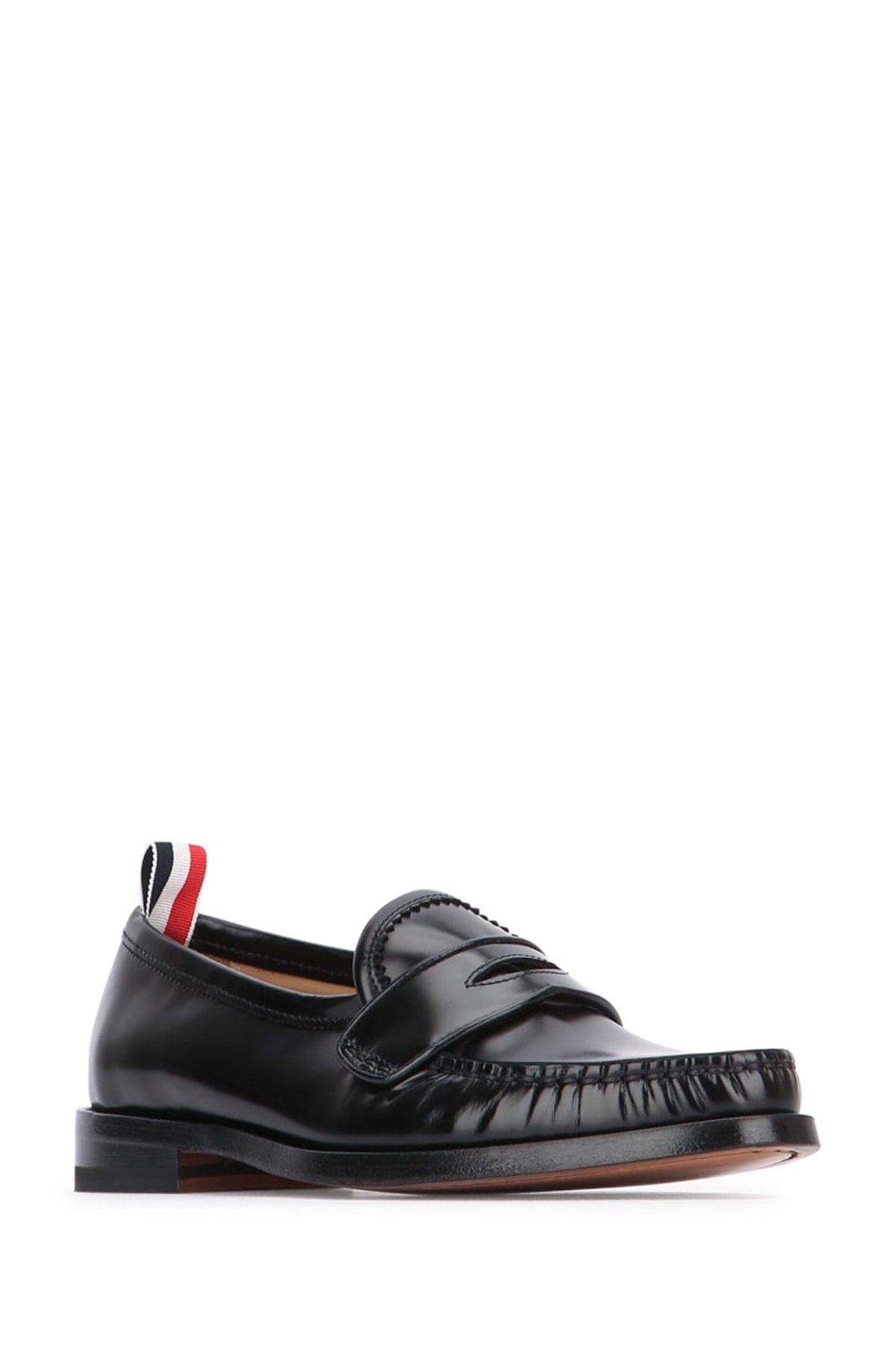 THOM BROWNE Sophisticated Leather Loafers for Women