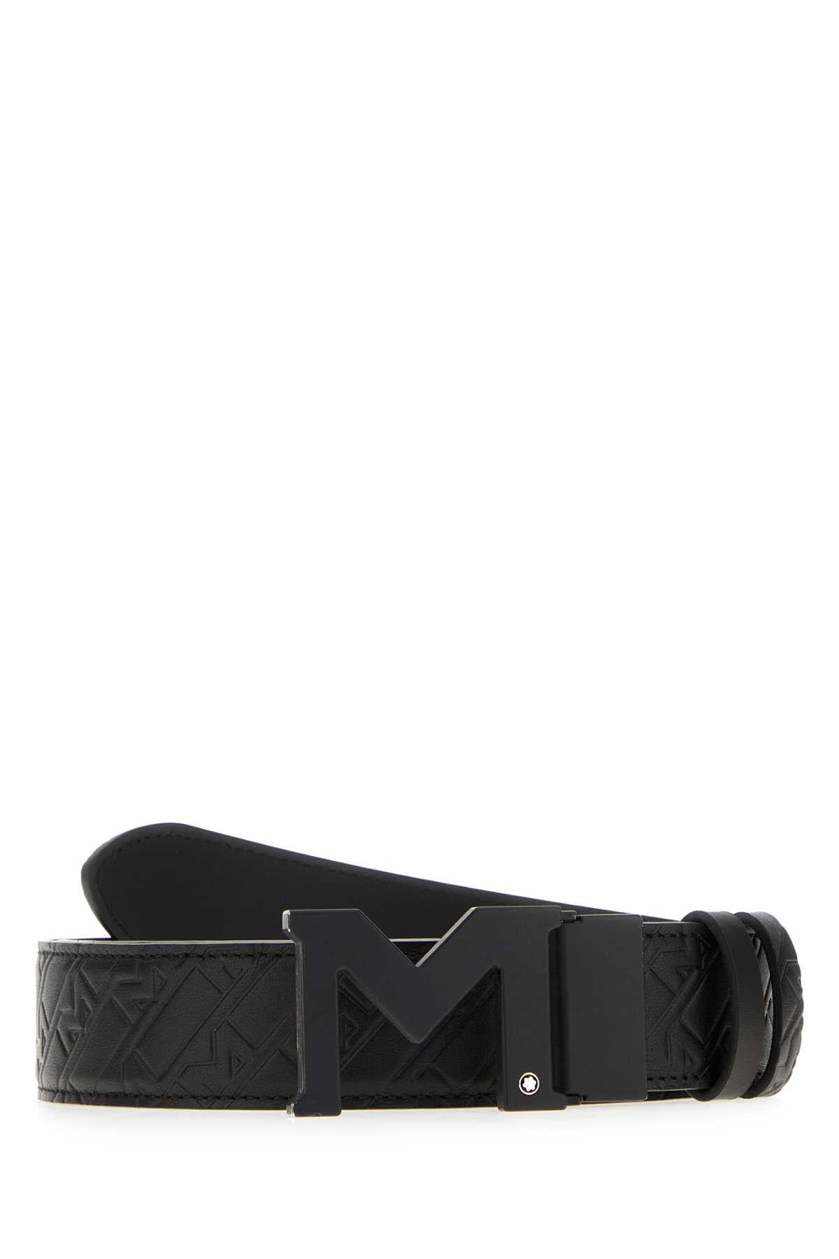 MONTBLANC Reversible Leather Belt - 3.5 cm Height