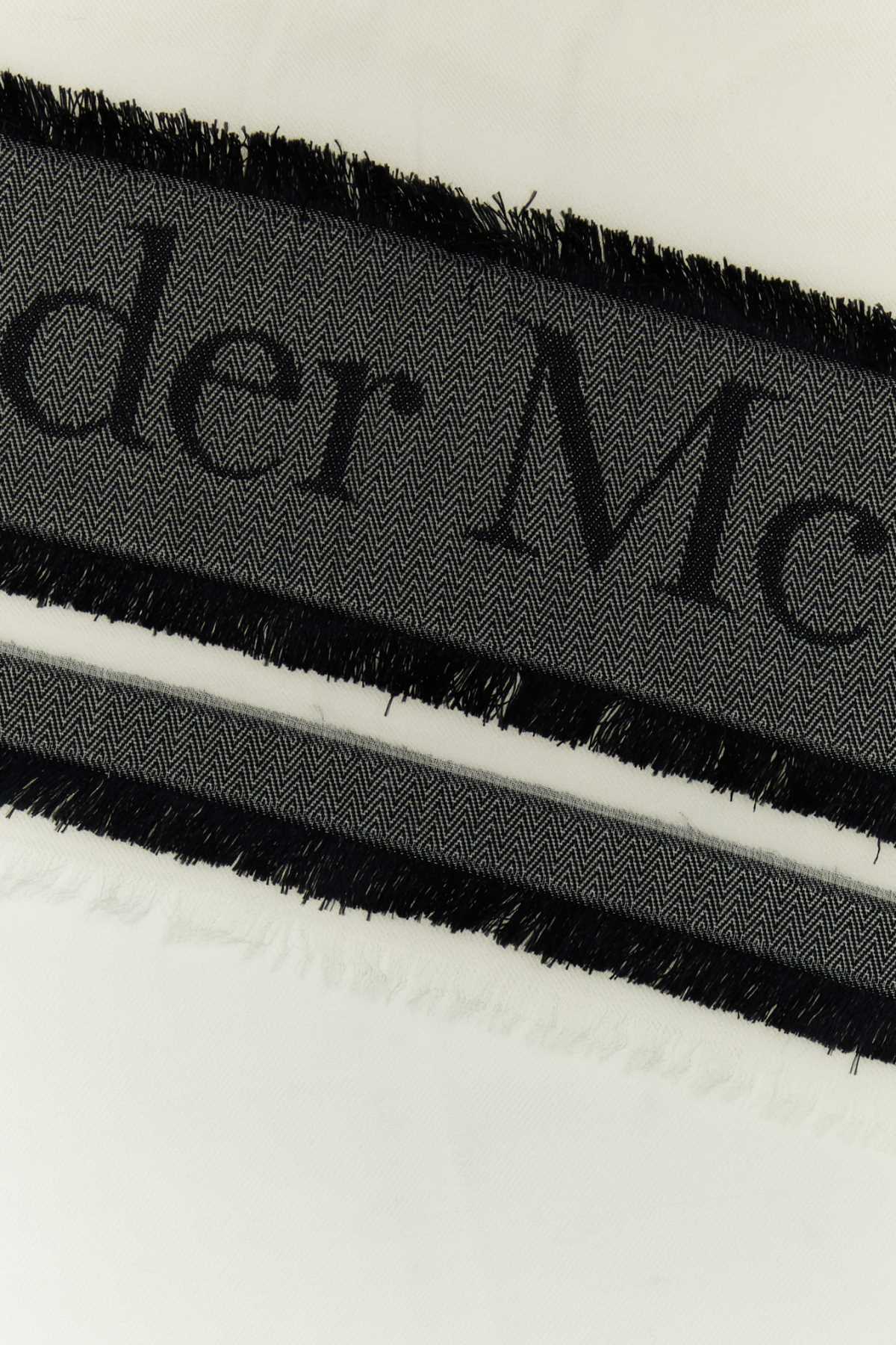 ALEXANDER MCQUEEN Wool Blend Foulard Style Scarf - 140 cm x 140 cm