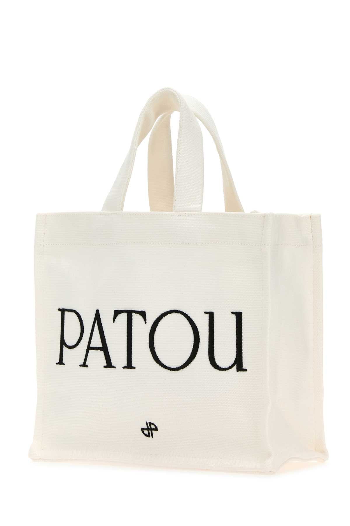 PATOU Mini Canvas Shopping Tote Handbag